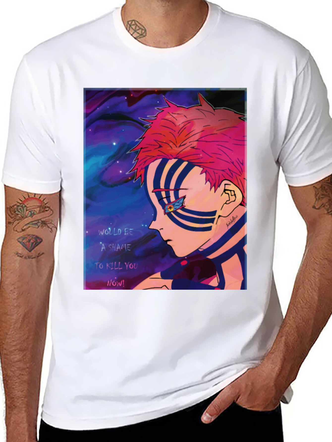 Akaza Demon Slayer Graphic T-Shirt Anime Manga Tee