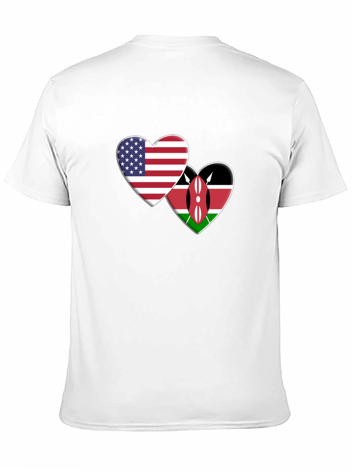 USA Kenya Heart Flags T-Shirt