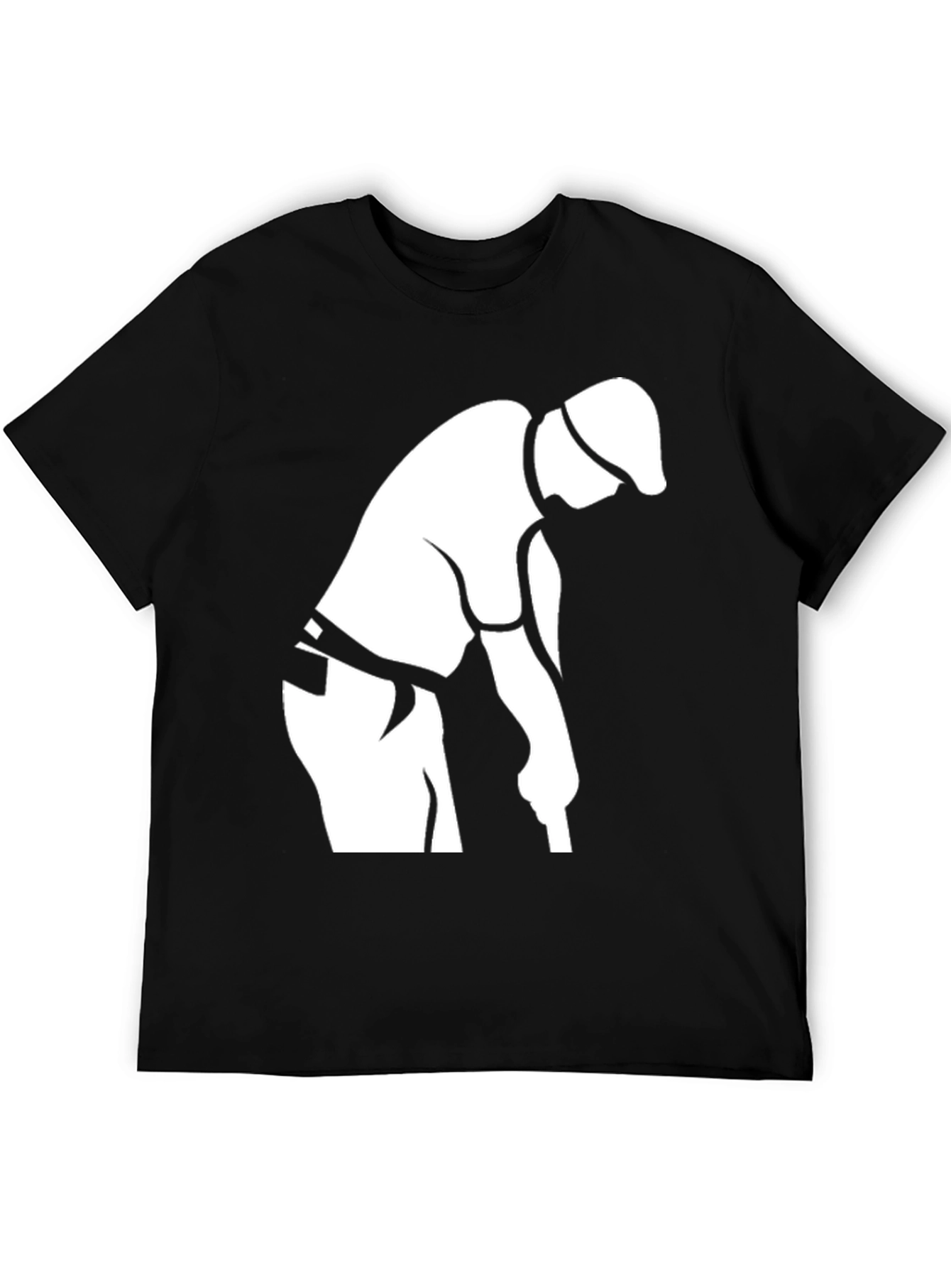 Golfer Graphic Tee - Classic Black Cotton T-Shirt