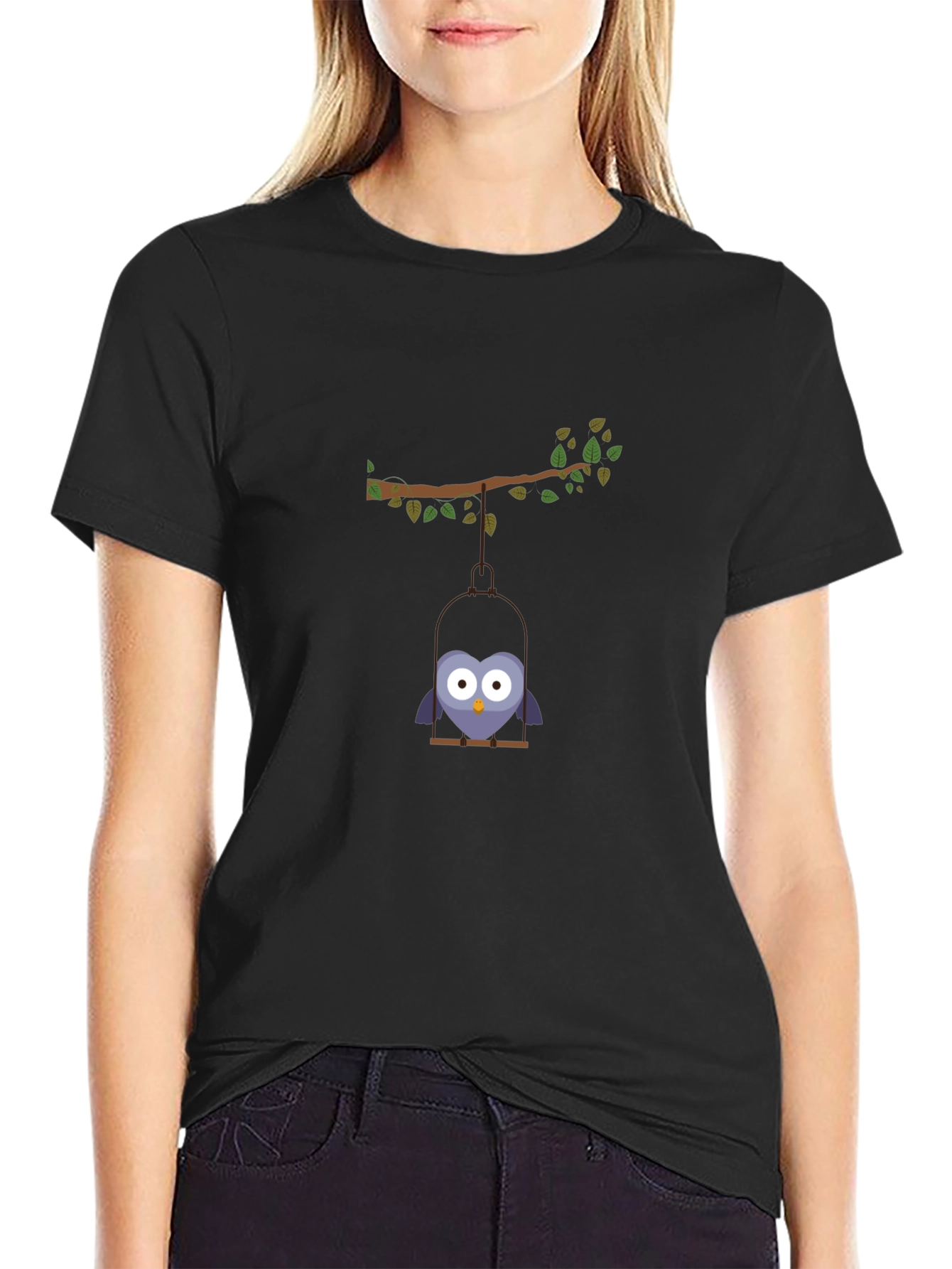 Cute Cartoon Birdcage Graphic Tee