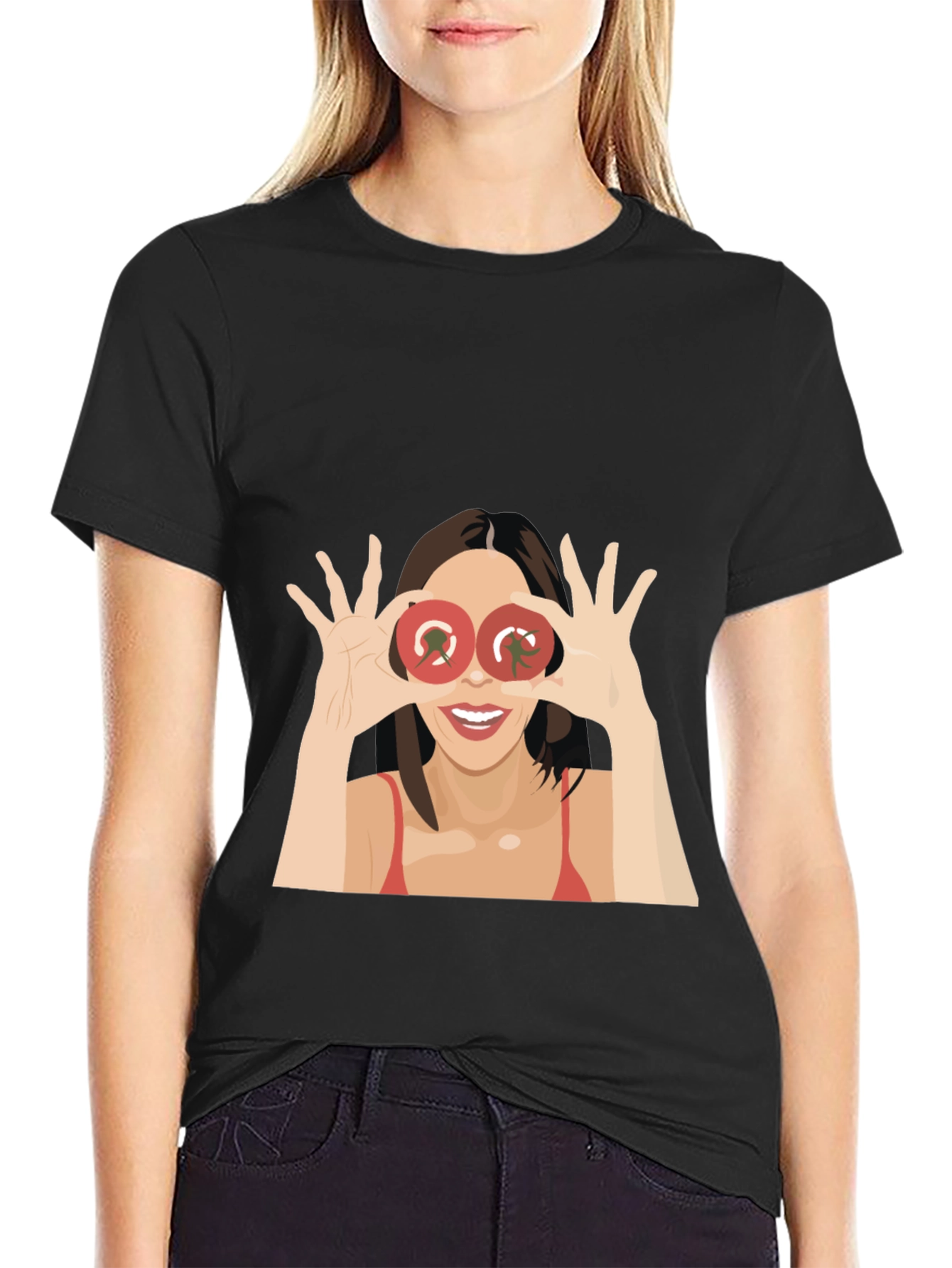 Tomato Eyes Graphic Tee - Funny Womens T-Shirt