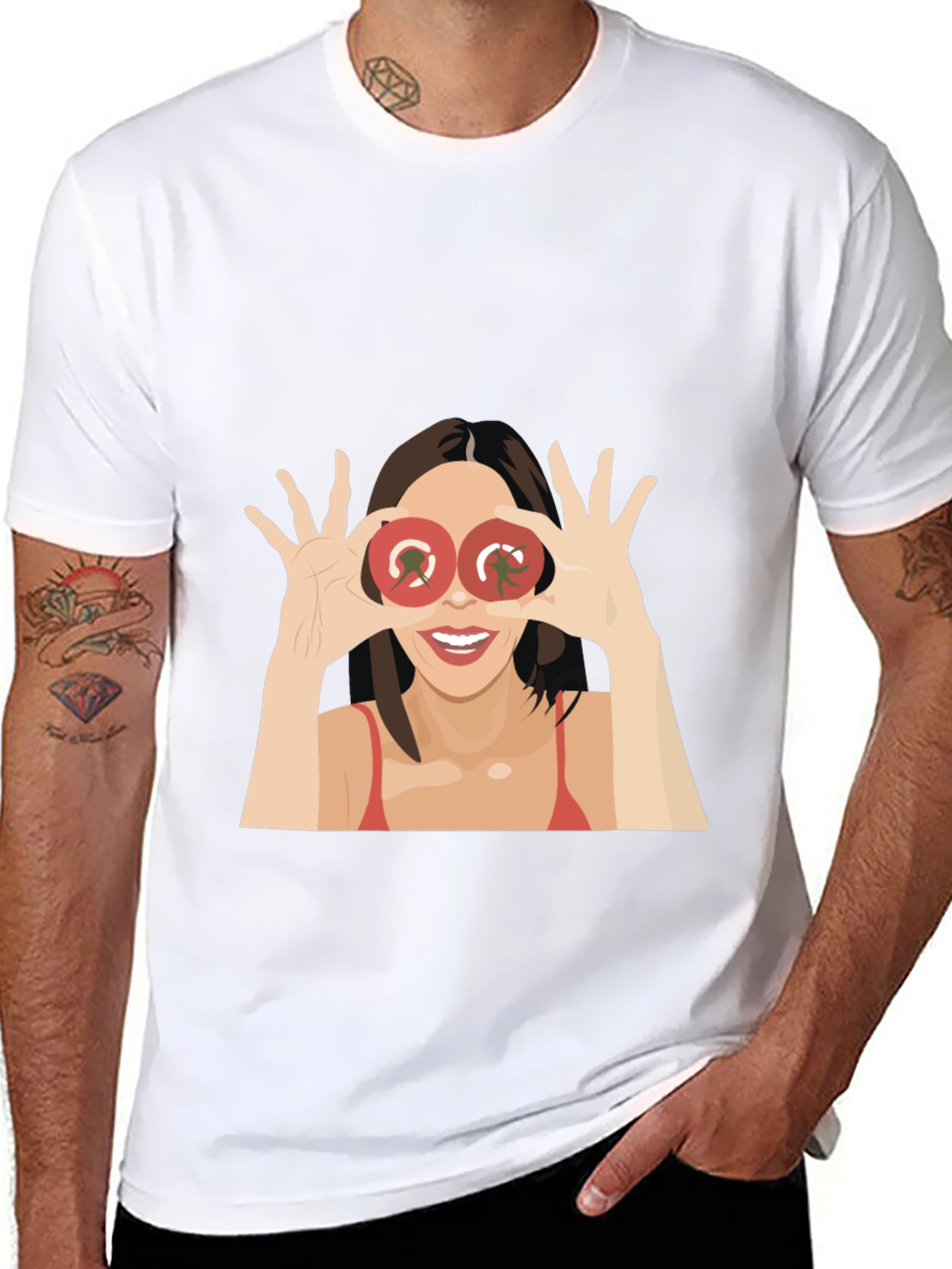 Tomato Eyes Graphic Tee - Funny Womens T-Shirt