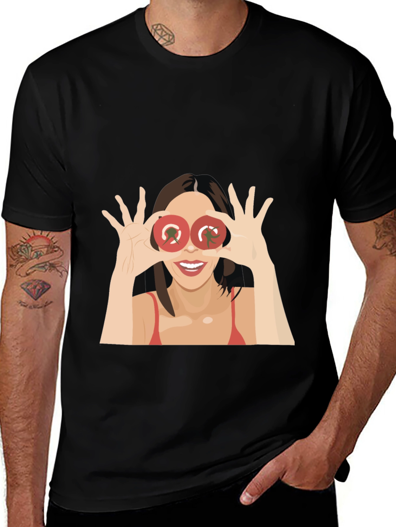 Tomato Eyes Graphic Tee - Funny Womens T-Shirt
