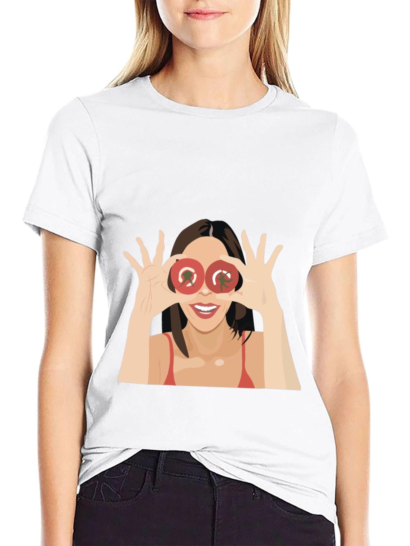 Tomato Eyes Graphic Tee - Funny Womens T-Shirt