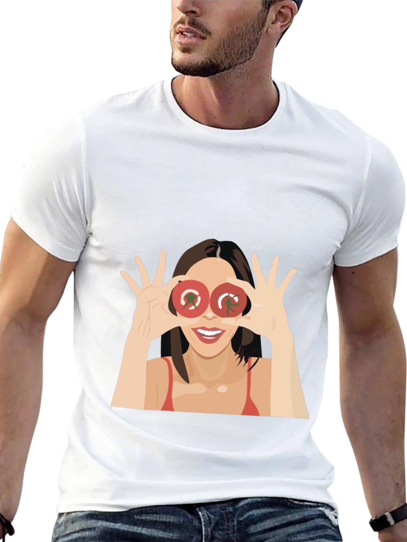 Tomato Eyes Graphic Tee - Funny Womens T-Shirt