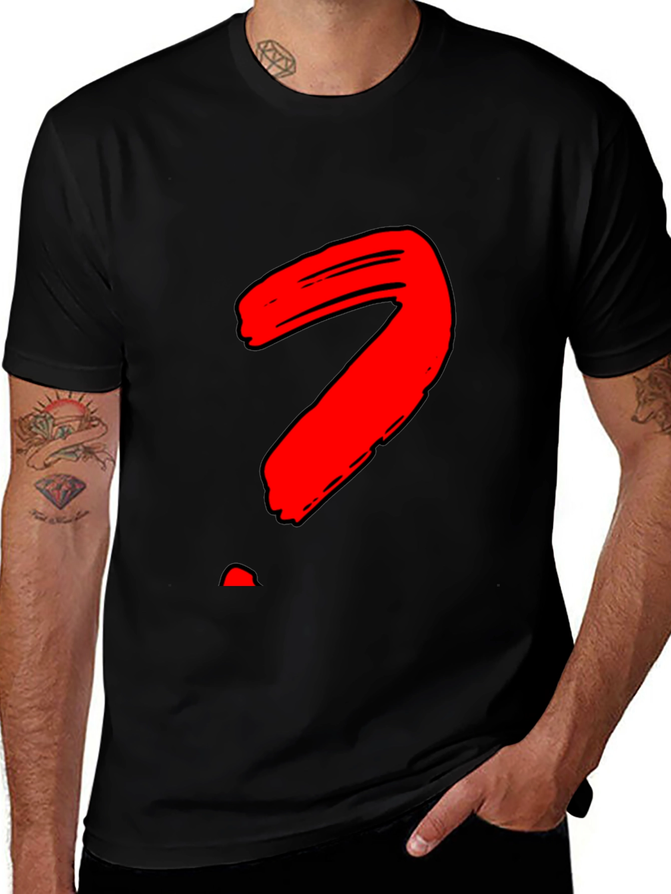 Bold Question Mark Graphic T-Shirt