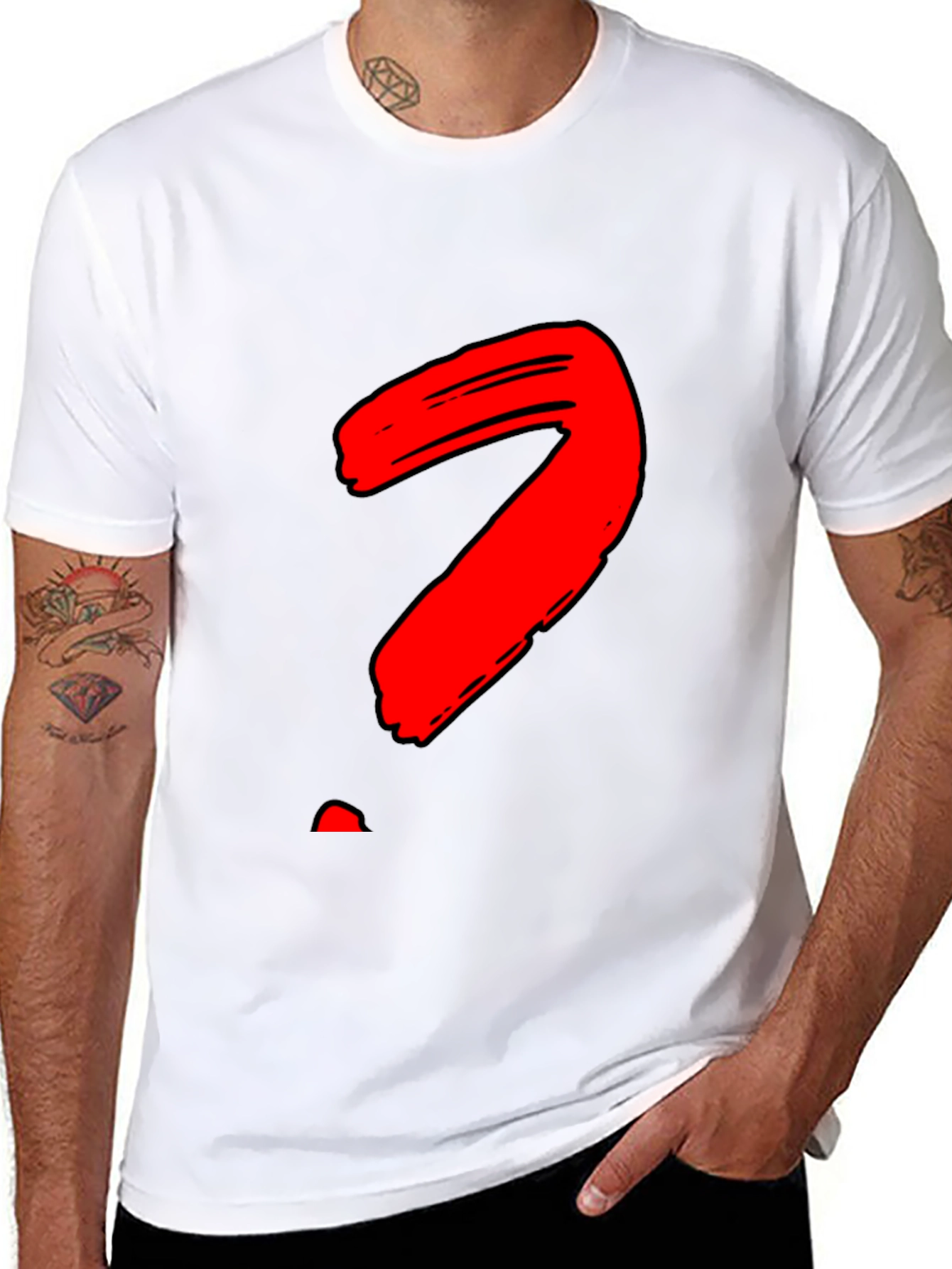Bold Question Mark Graphic T-Shirt
