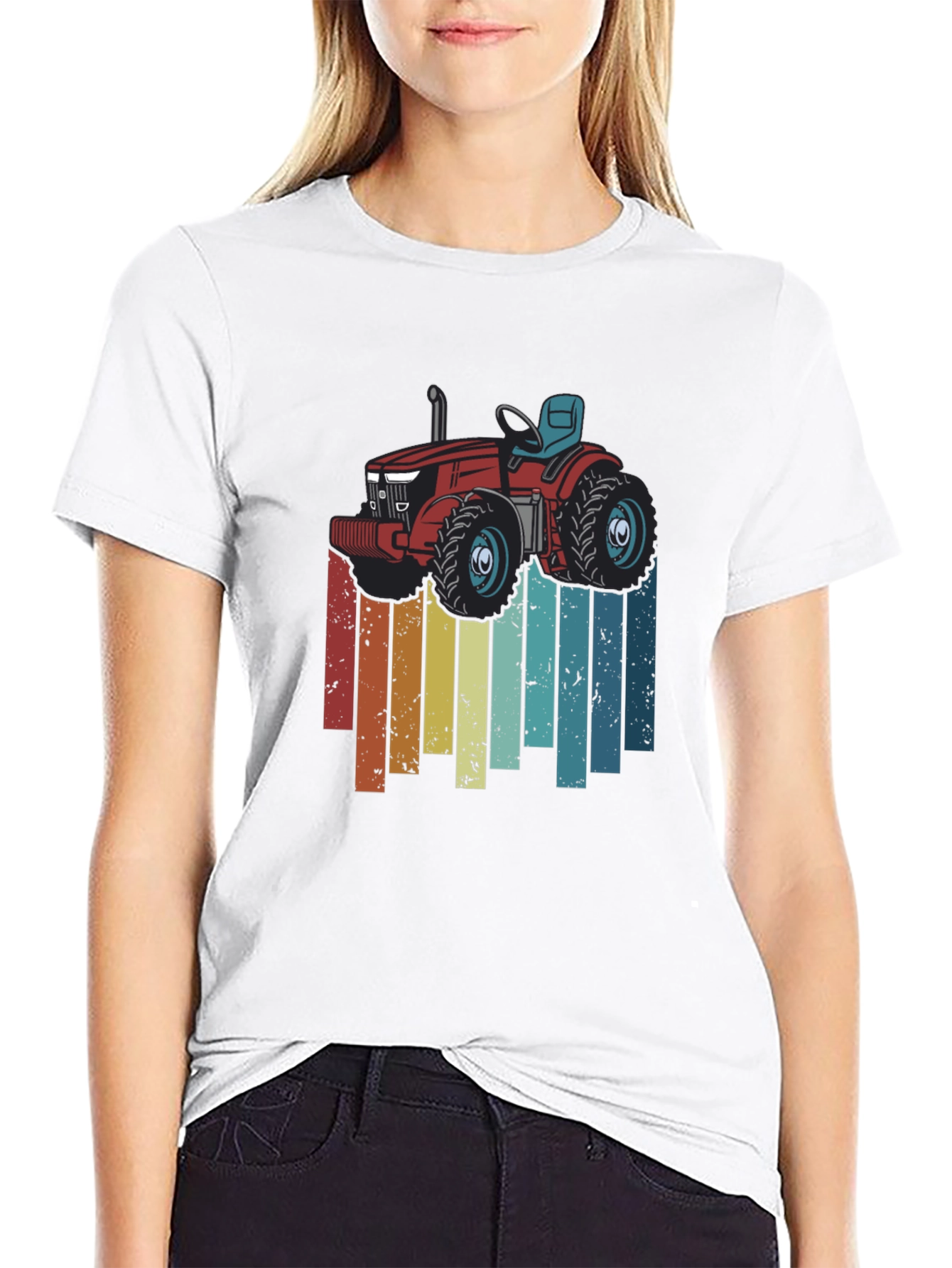 Retro Tractor Graphic T-Shirt