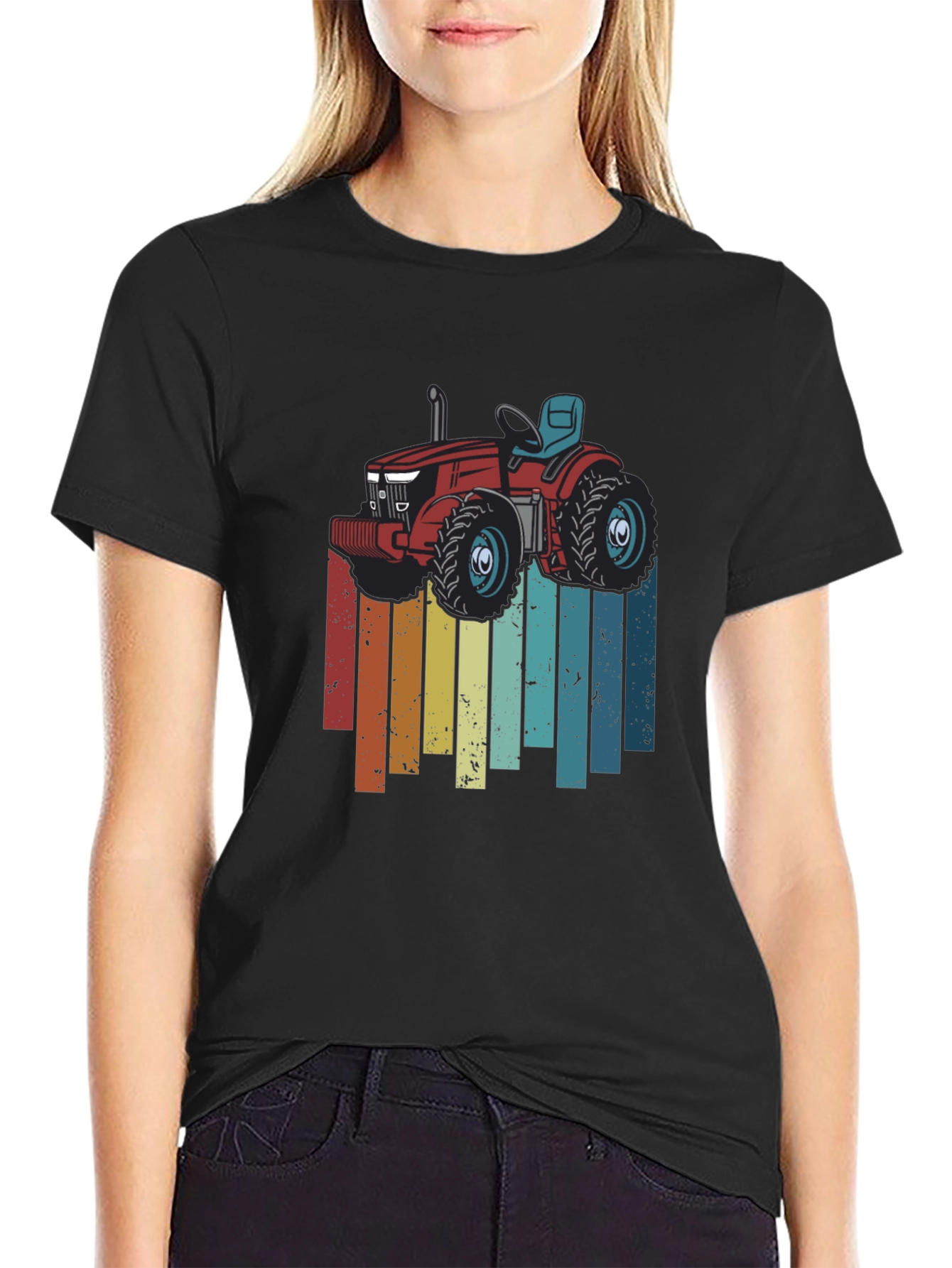 Retro Tractor Graphic T-Shirt