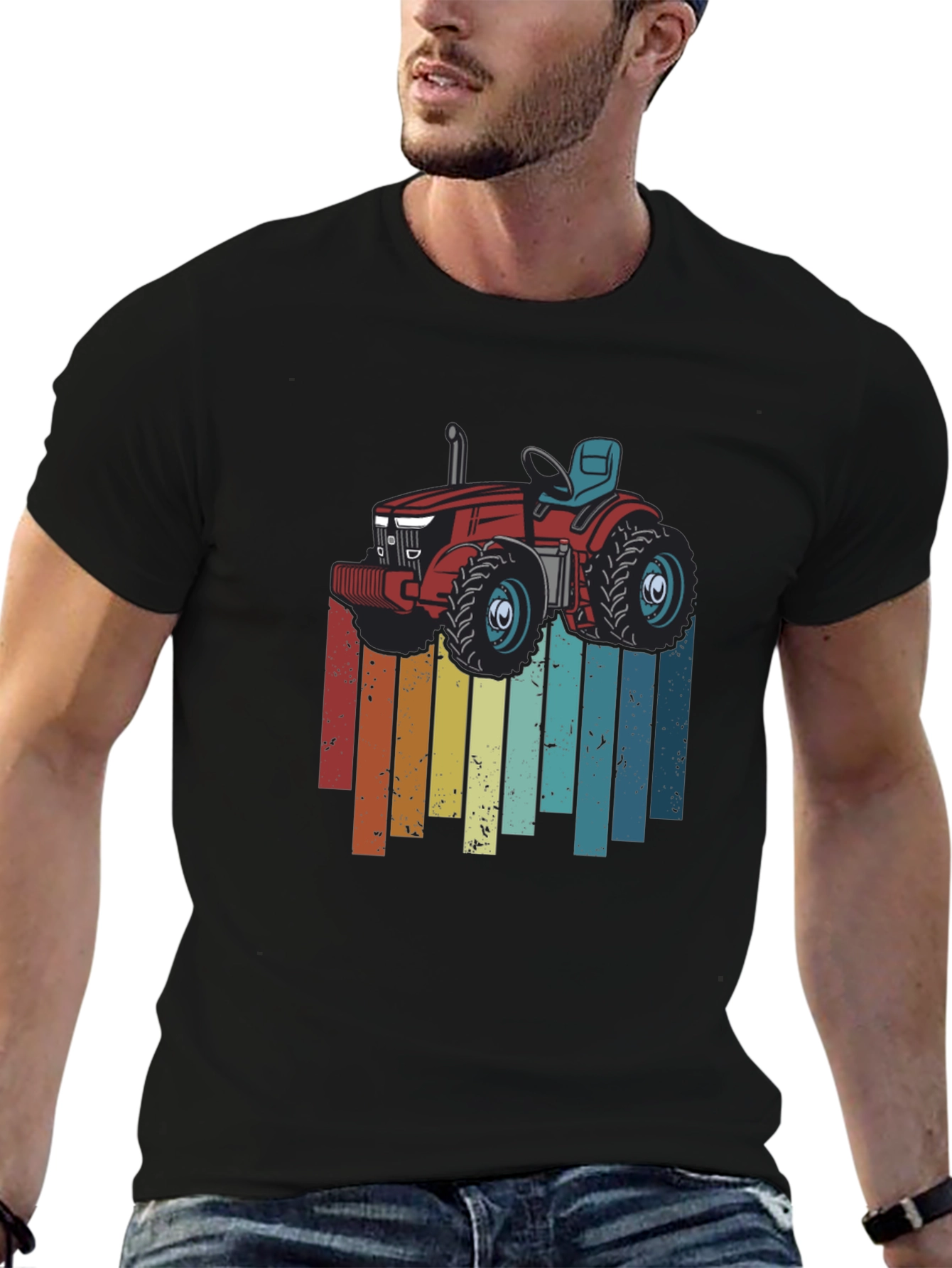 Retro Tractor Graphic T-Shirt
