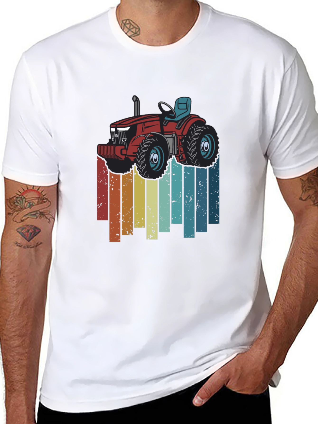 Retro Tractor Graphic T-Shirt