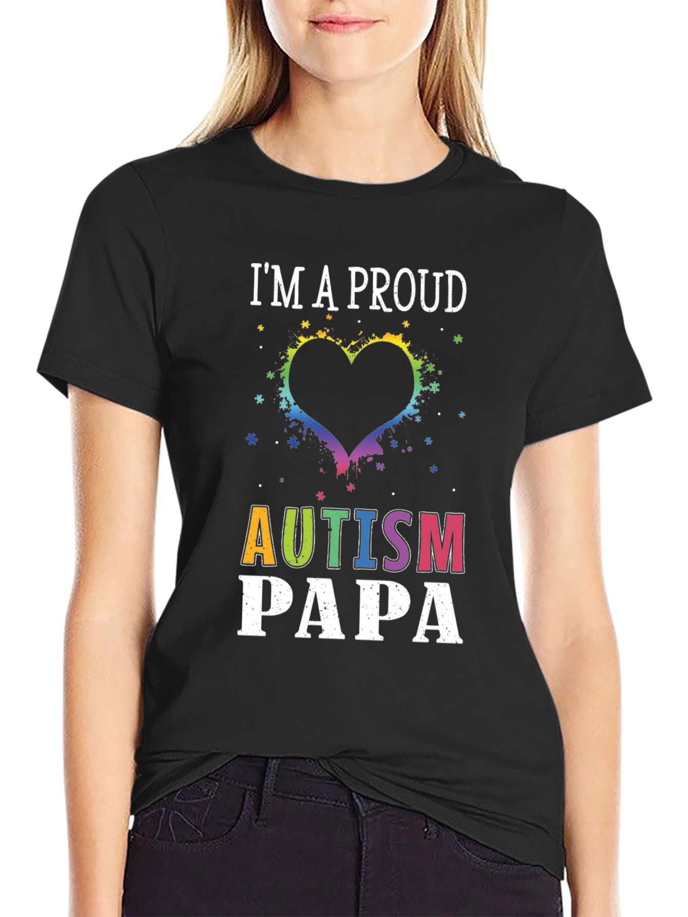 Proud Autism Papa T-Shirt