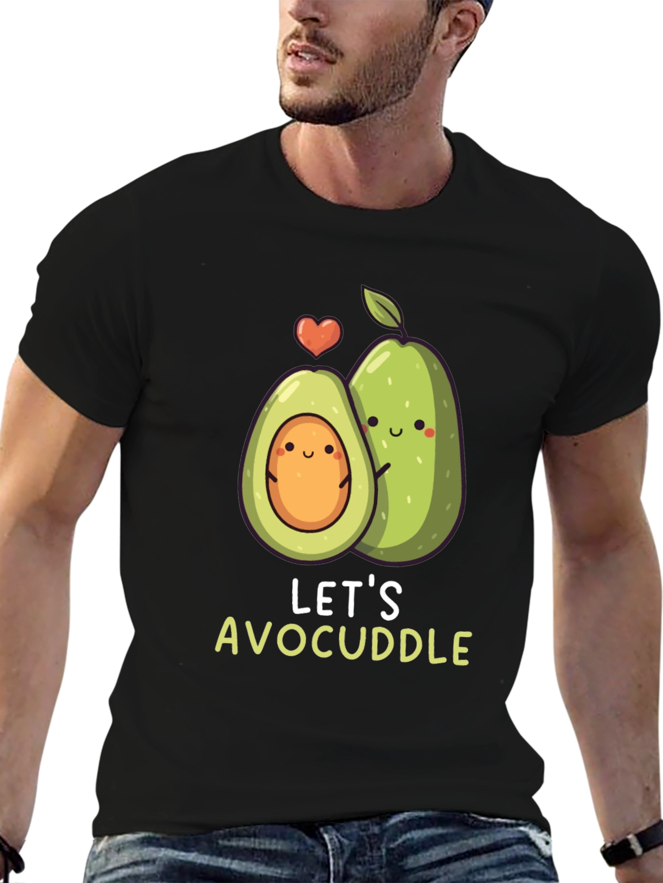 Avocado Couple Graphic Tee - Lets Avocuddle T-Shirt