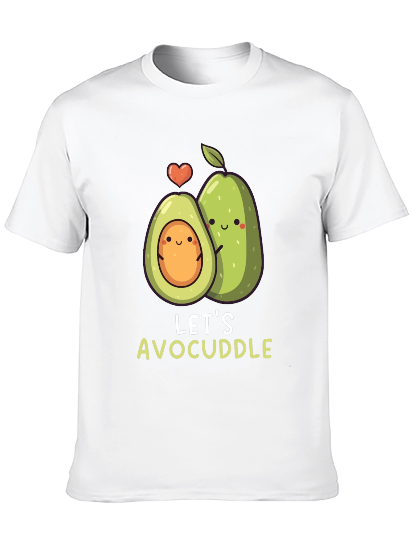 Avocado Couple Graphic Tee - Lets Avocuddle T-Shirt