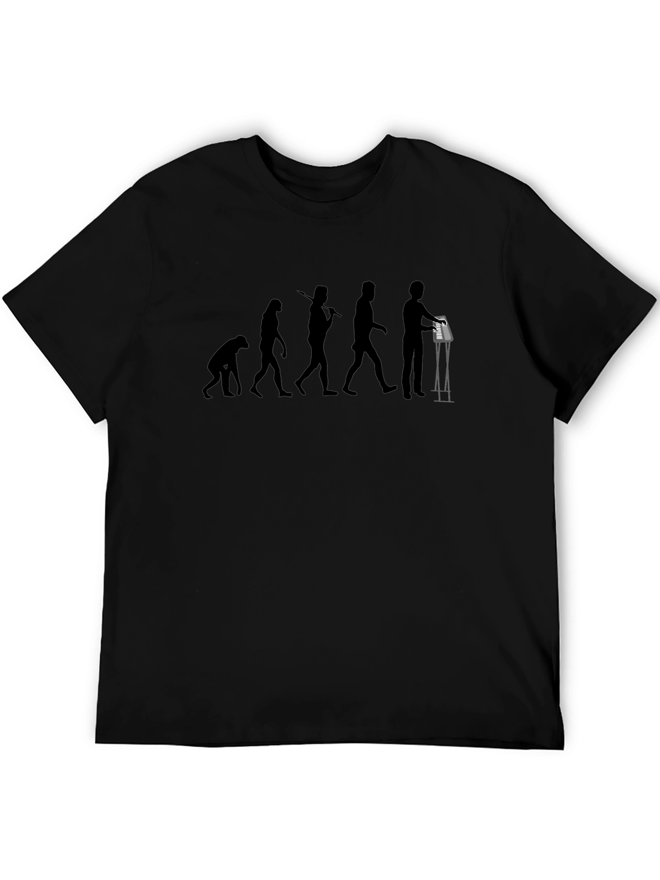 Evolution of DJ T-Shirt - Black Cotton Graphic Tee
