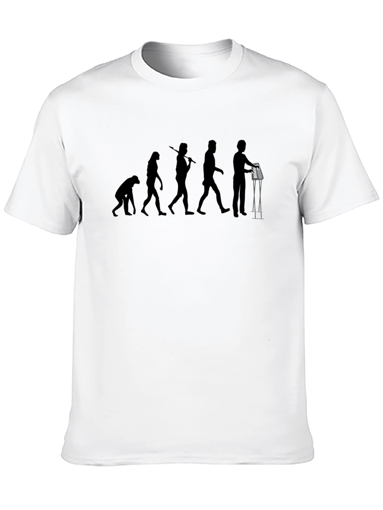 Evolution of DJ T-Shirt - Black Cotton Graphic Tee