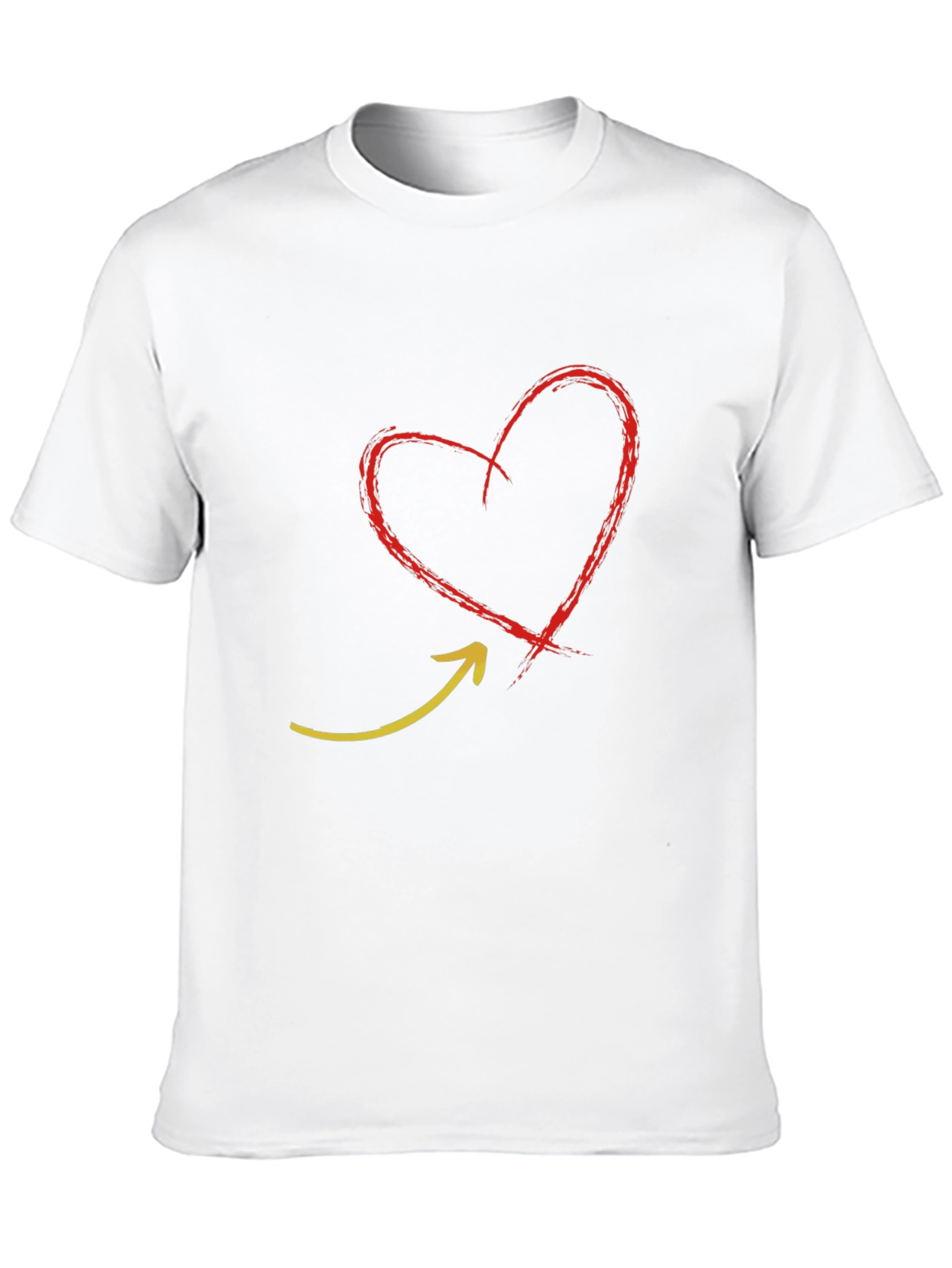 Heart Arrow Graphic Tee - Black Unisex Shirt