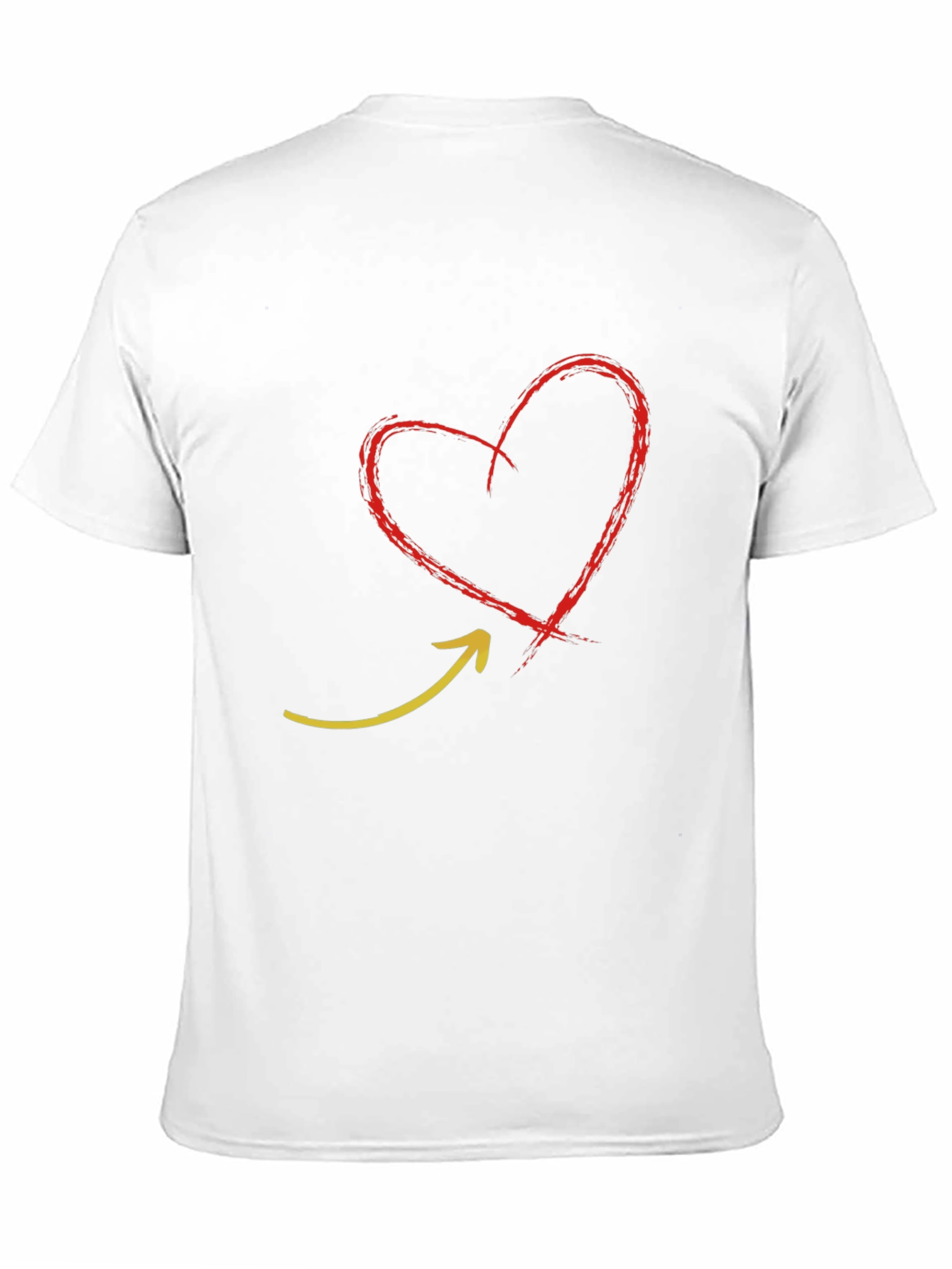 Heart Arrow Graphic Tee - Black Unisex Shirt