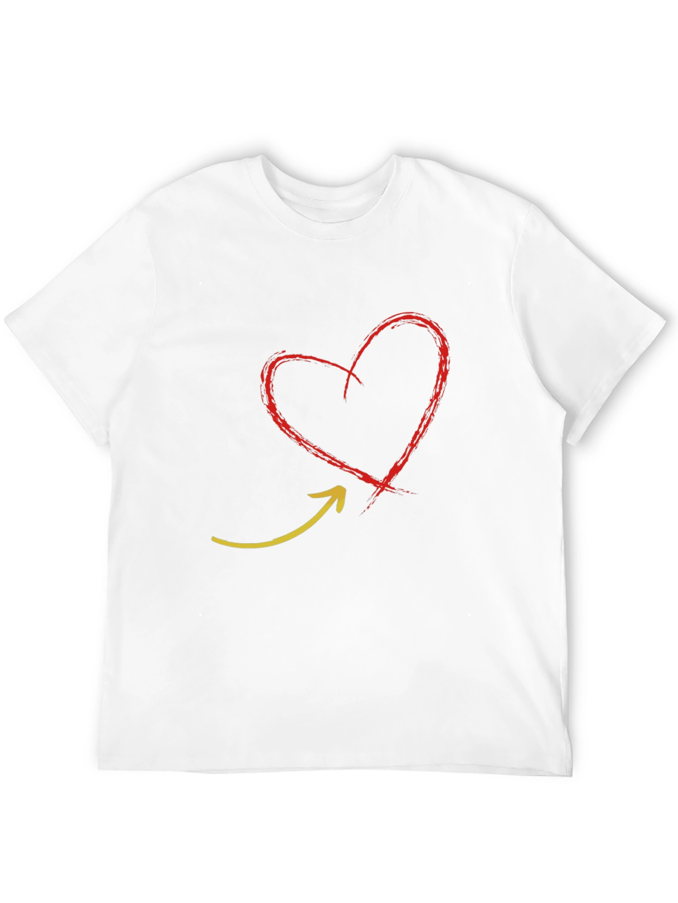 Heart Arrow Graphic Tee - Black Unisex Shirt