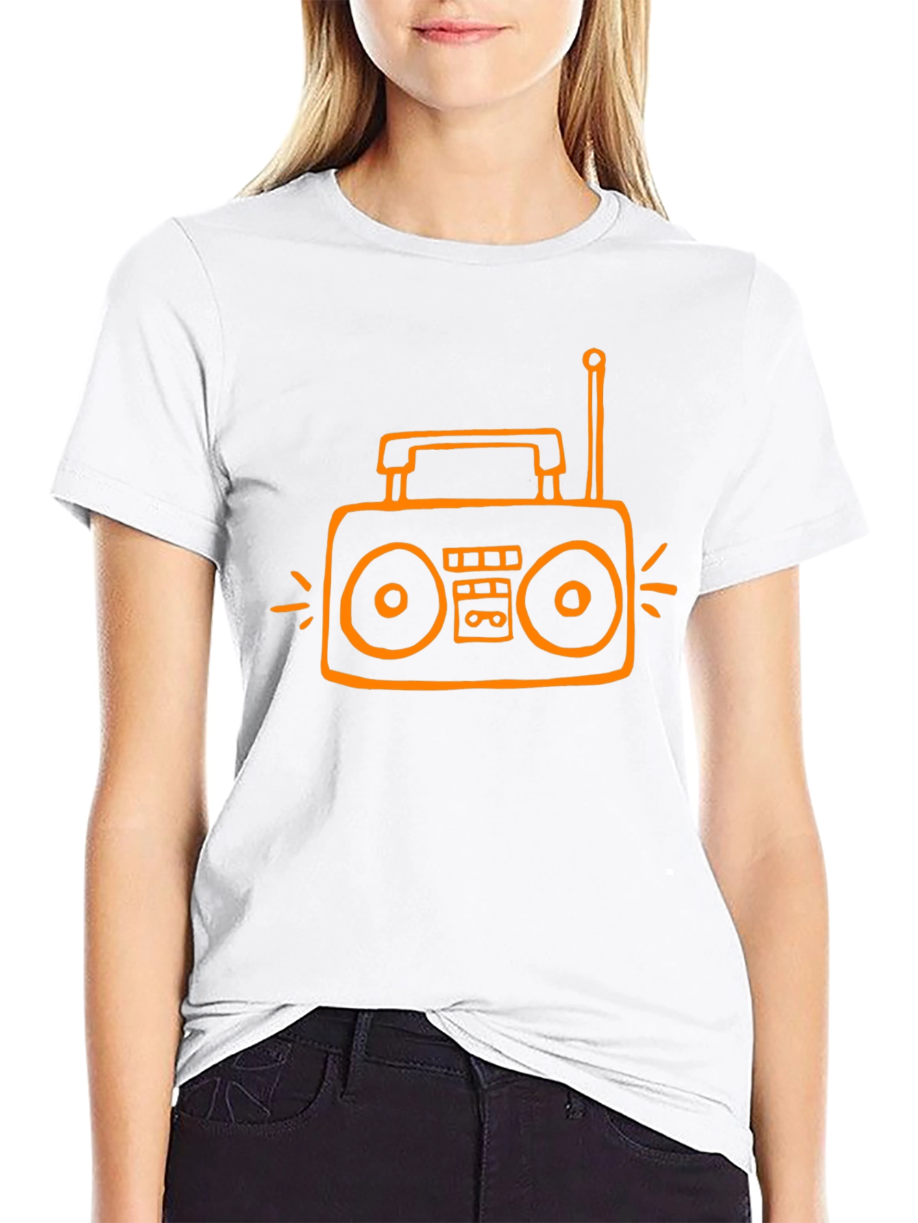 Retro Radio Graphic Tee - Black