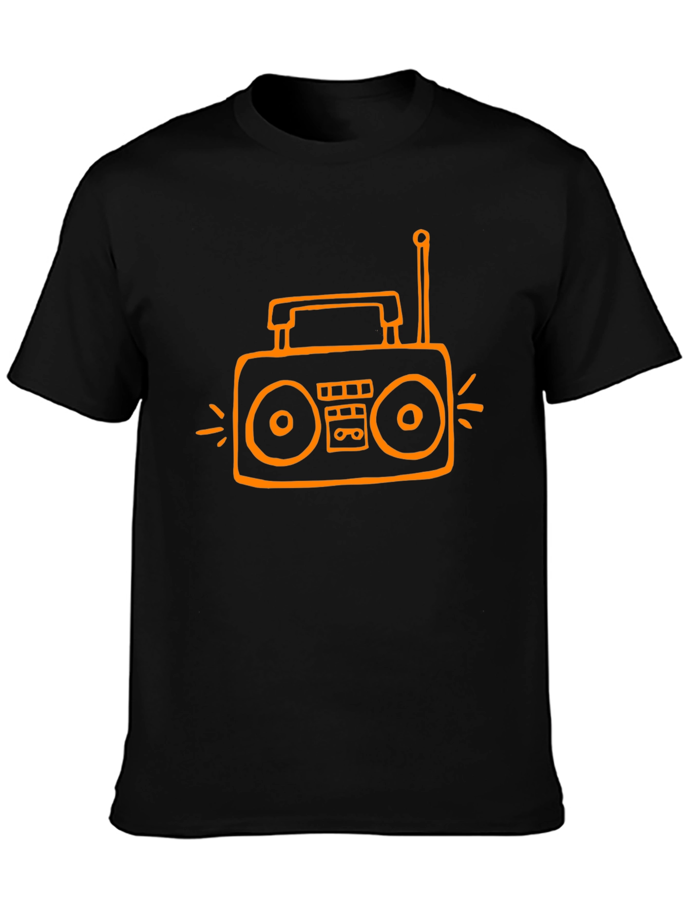 Retro Radio Graphic Tee - Black
