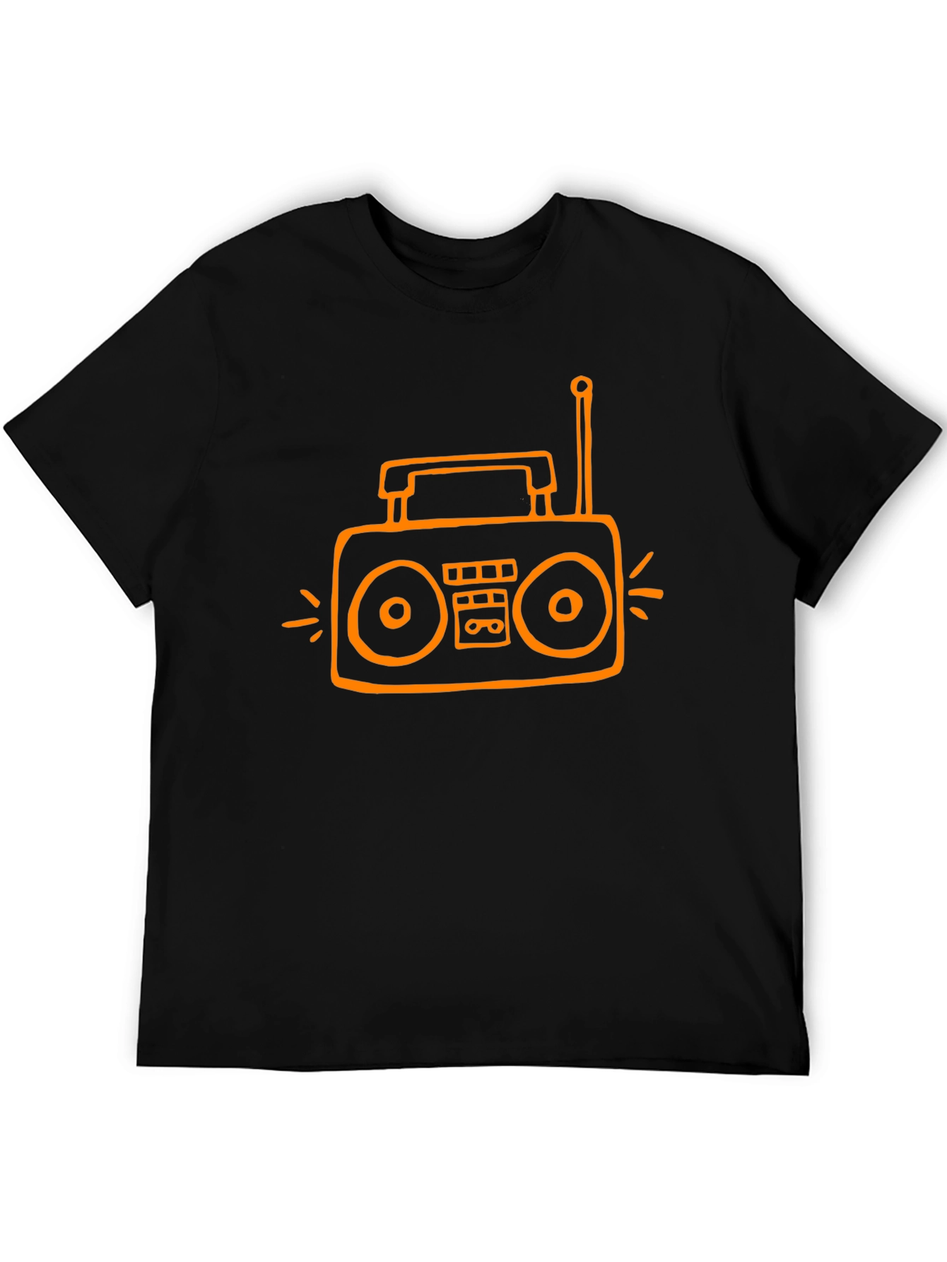 Retro Radio Graphic Tee - Black