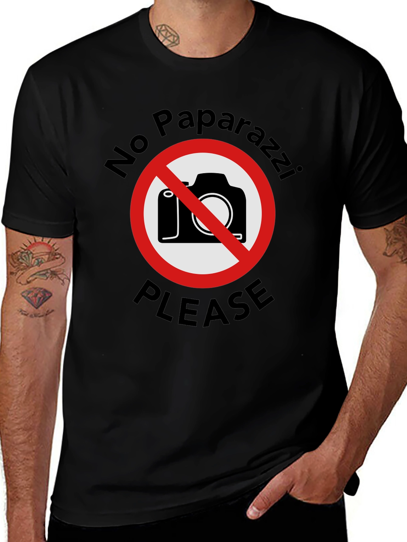 No Paparazzi Please - Graphic T-Shirt