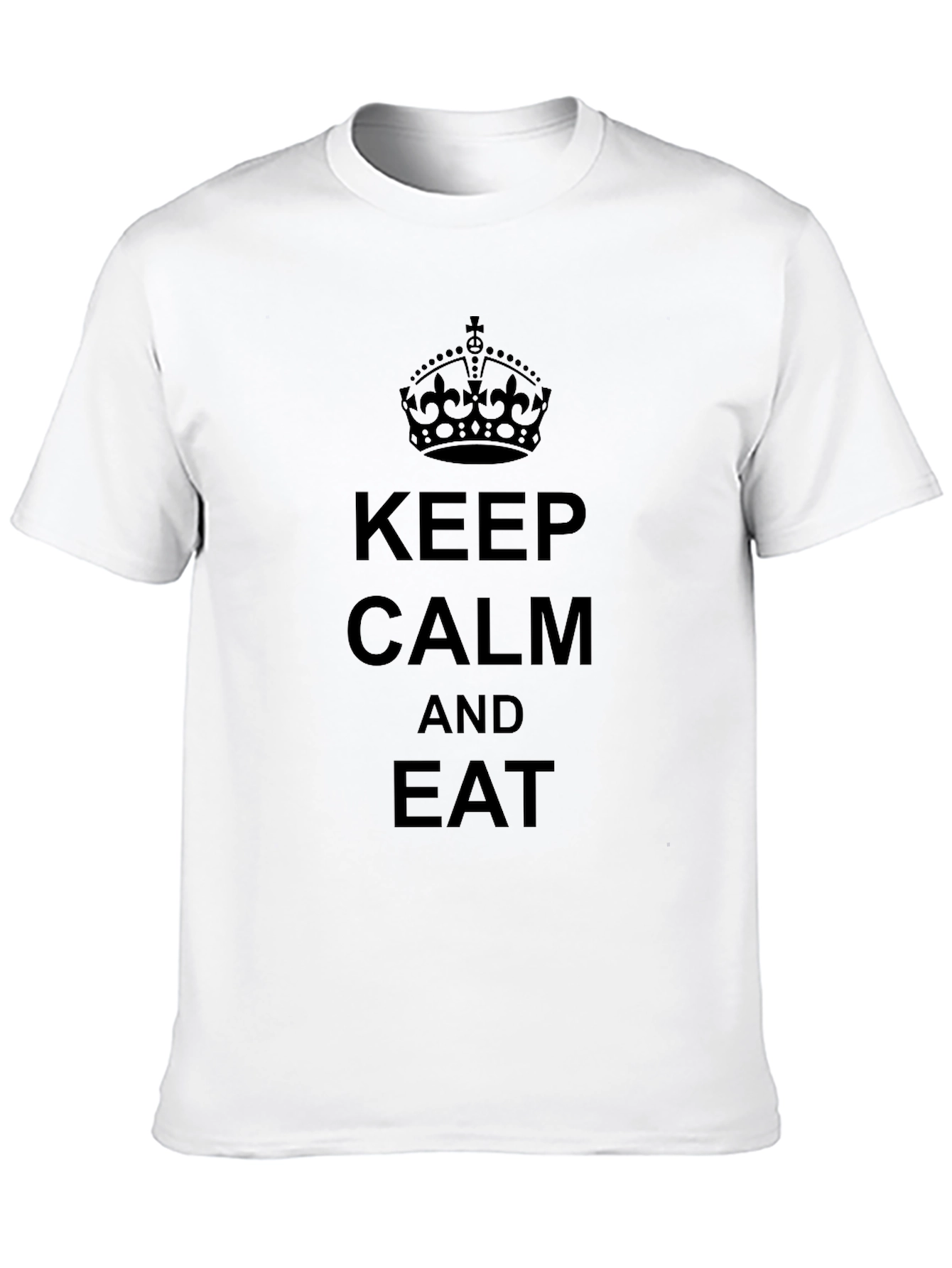 Keep Calm and Eat Black Graphic T-Shirt