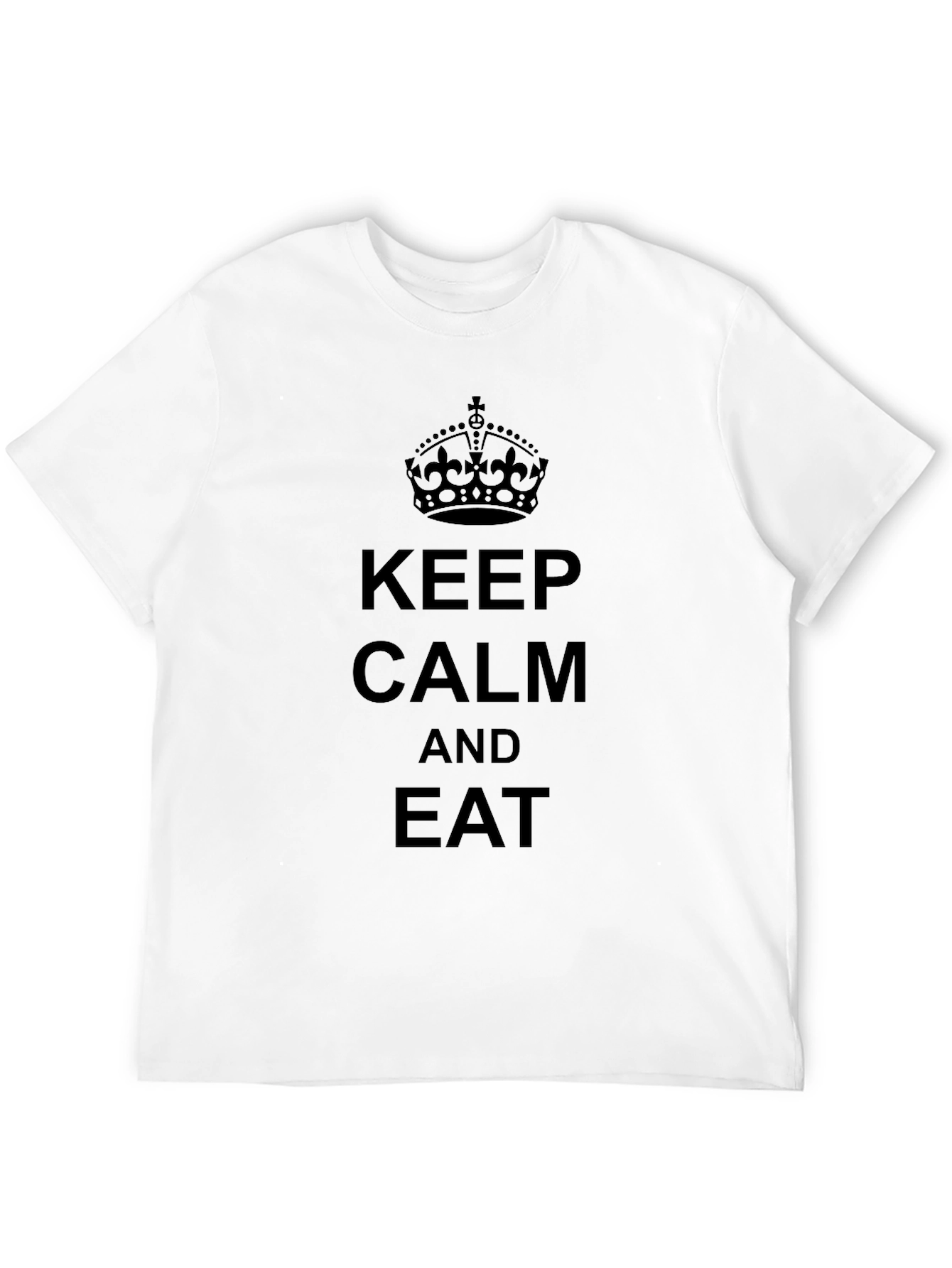 Keep Calm and Eat Black Graphic T-Shirt