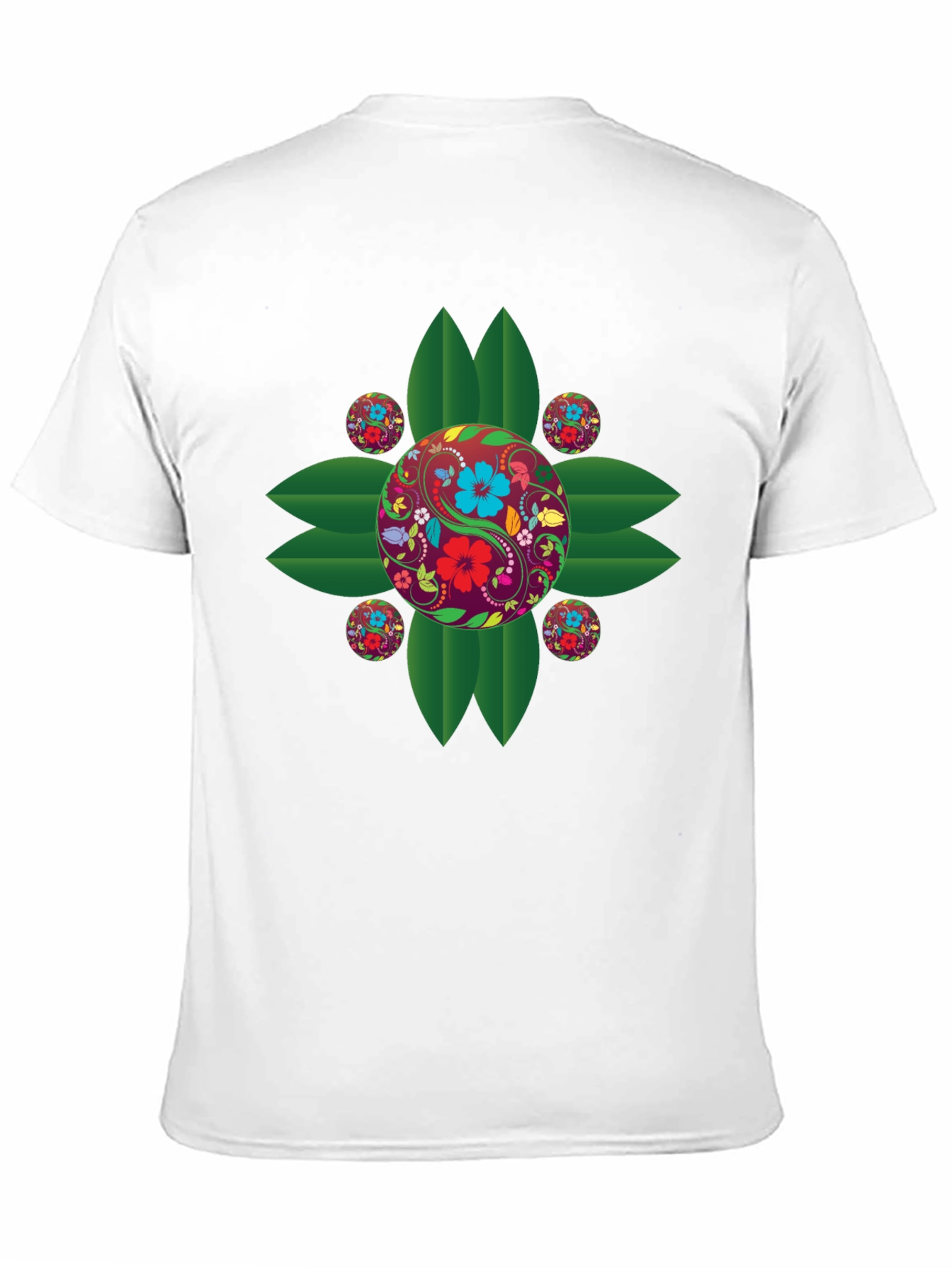 Floral Yin Yang Graphic T-Shirt