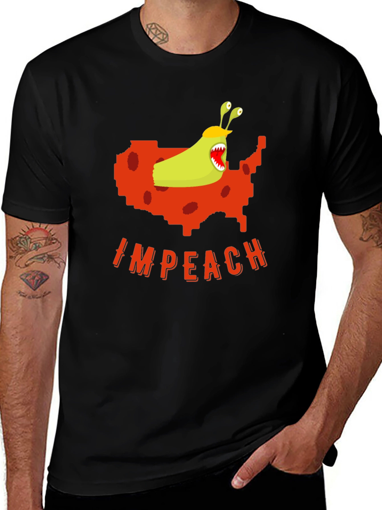 Impeach Monster USA Map Graphic Tee