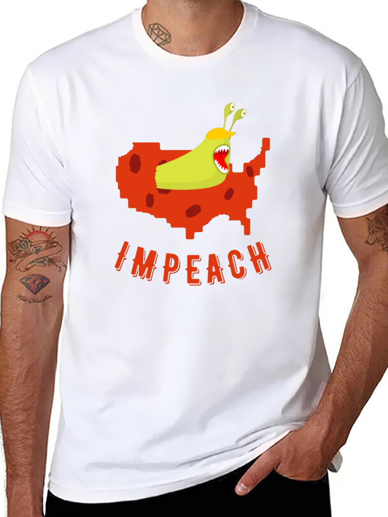 Impeach Monster USA Map Graphic Tee