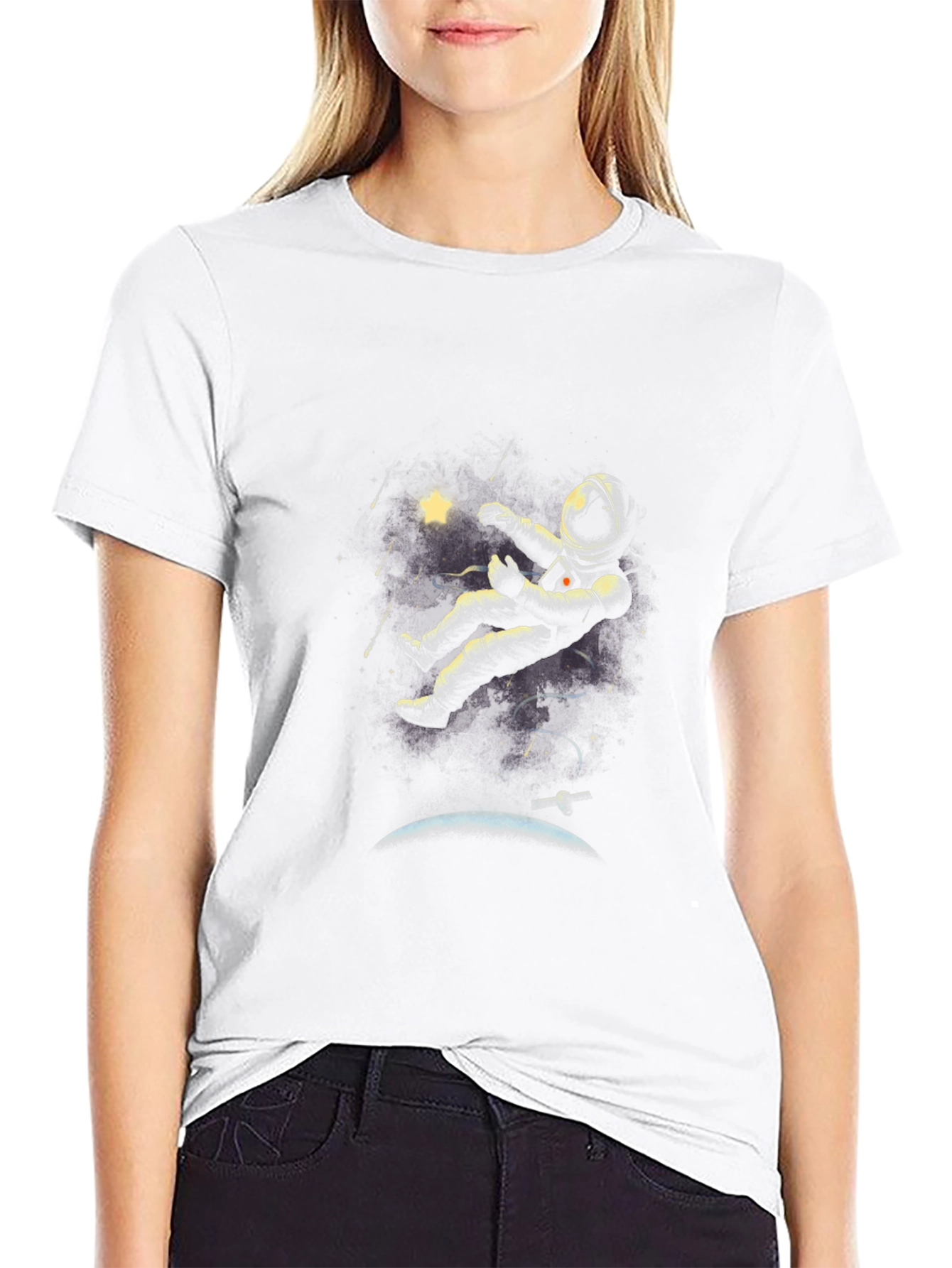 Astronaut in Space T-Shirt - Unique Graphic Tee