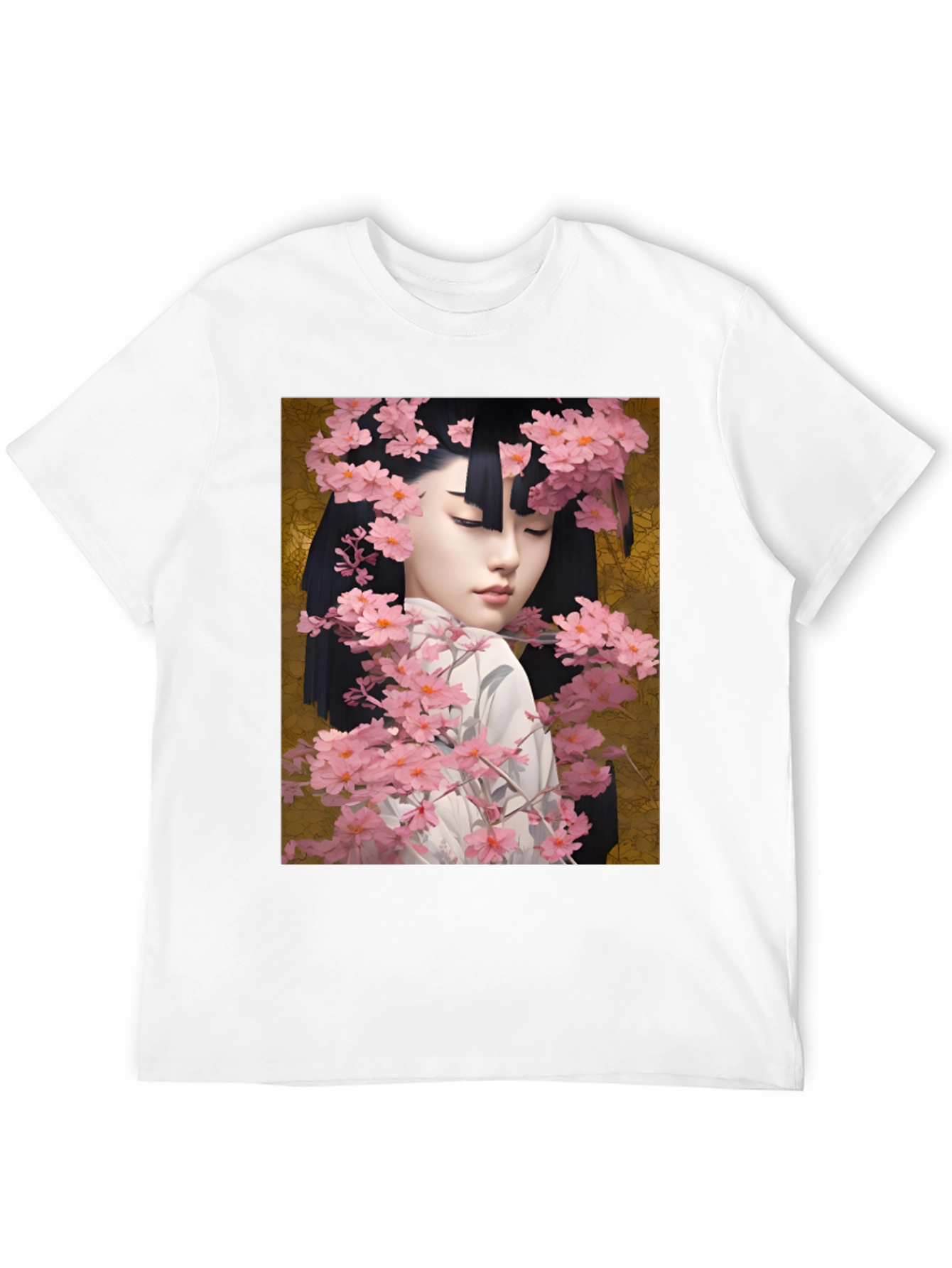 Geisha Cherry Blossom Graphic Tee