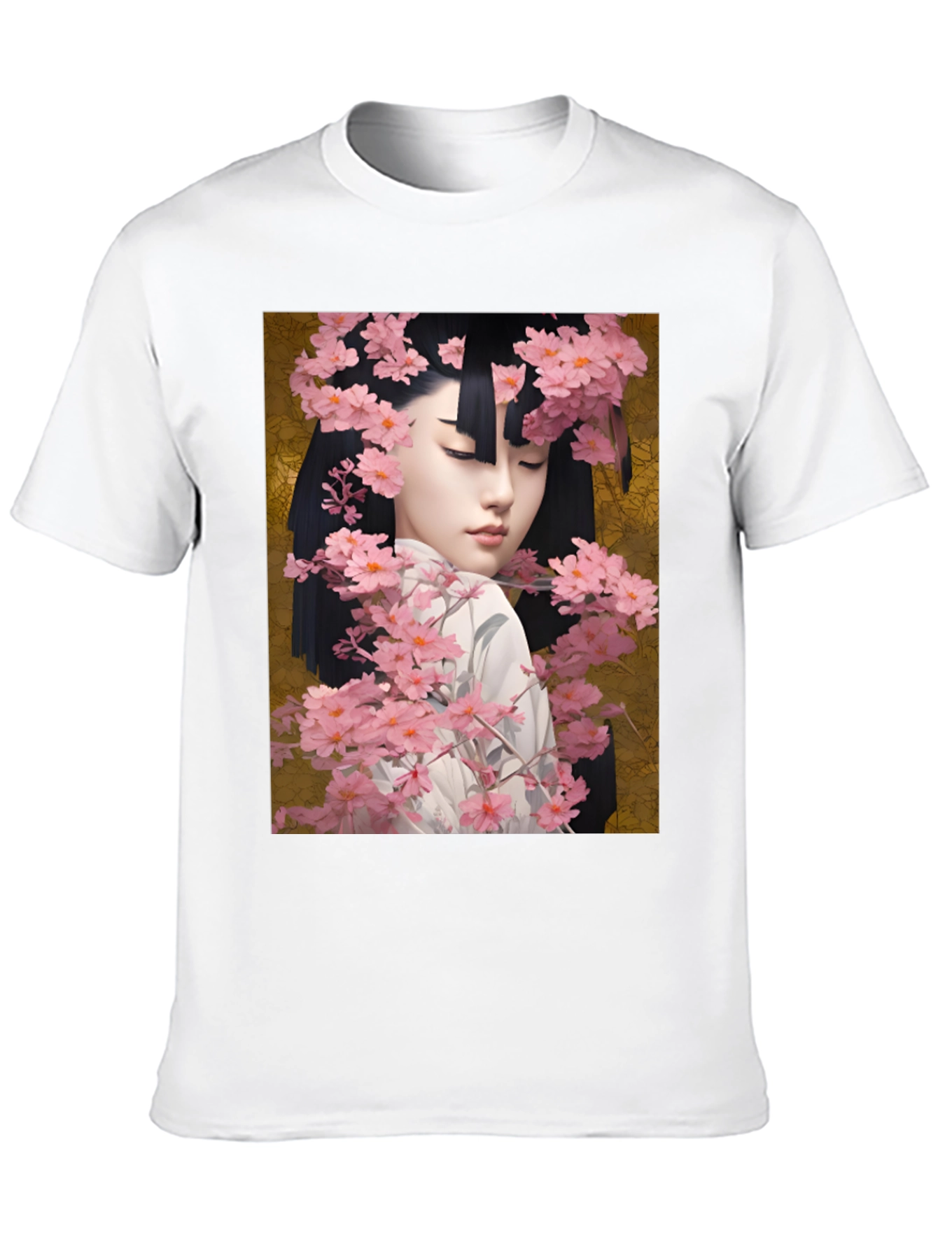 Geisha Cherry Blossom Graphic Tee