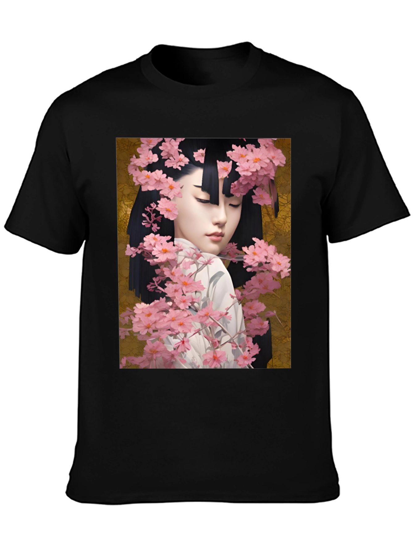 Geisha Cherry Blossom Graphic Tee