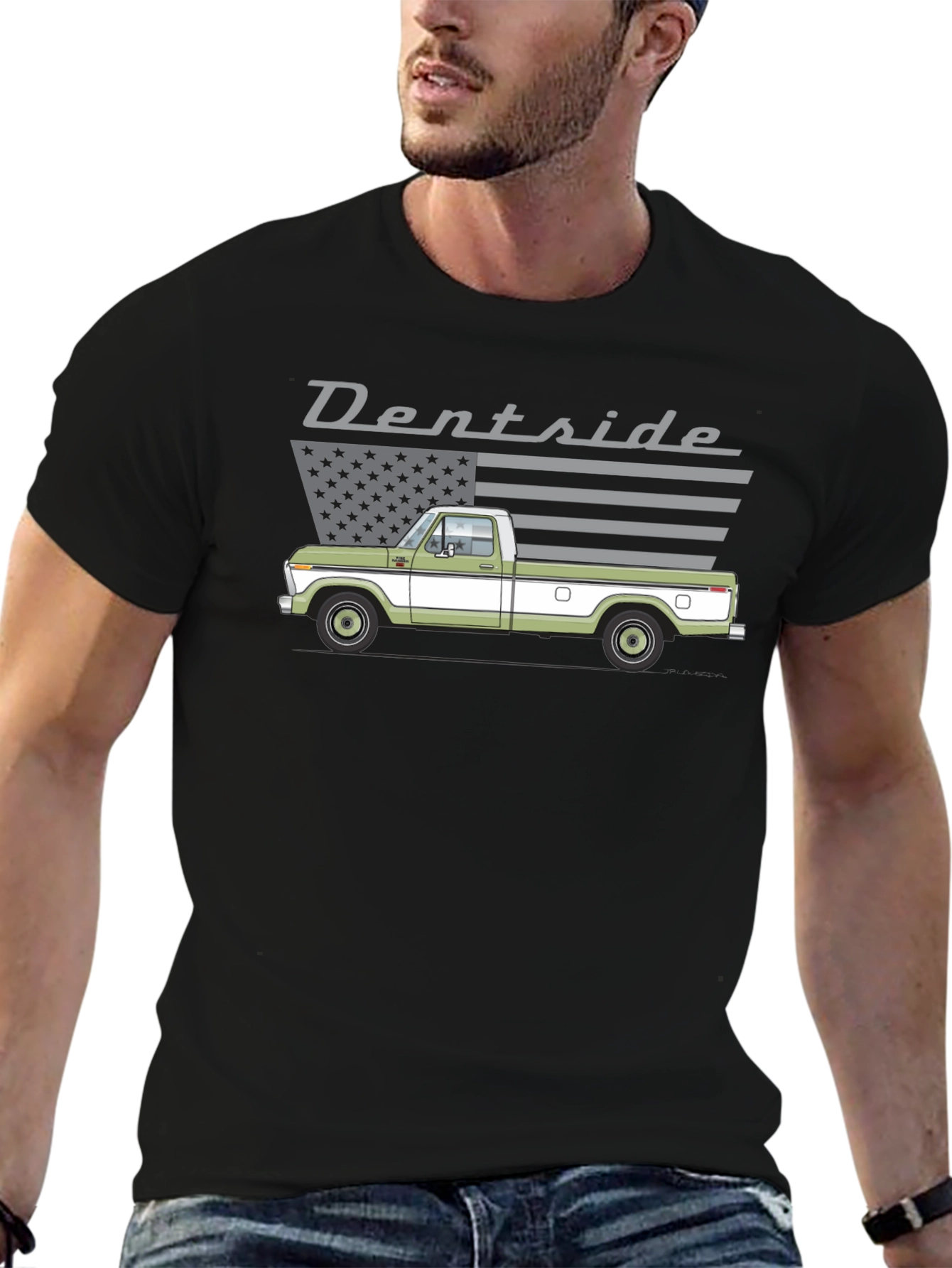 Dent Side Truck Graphic T-Shirt