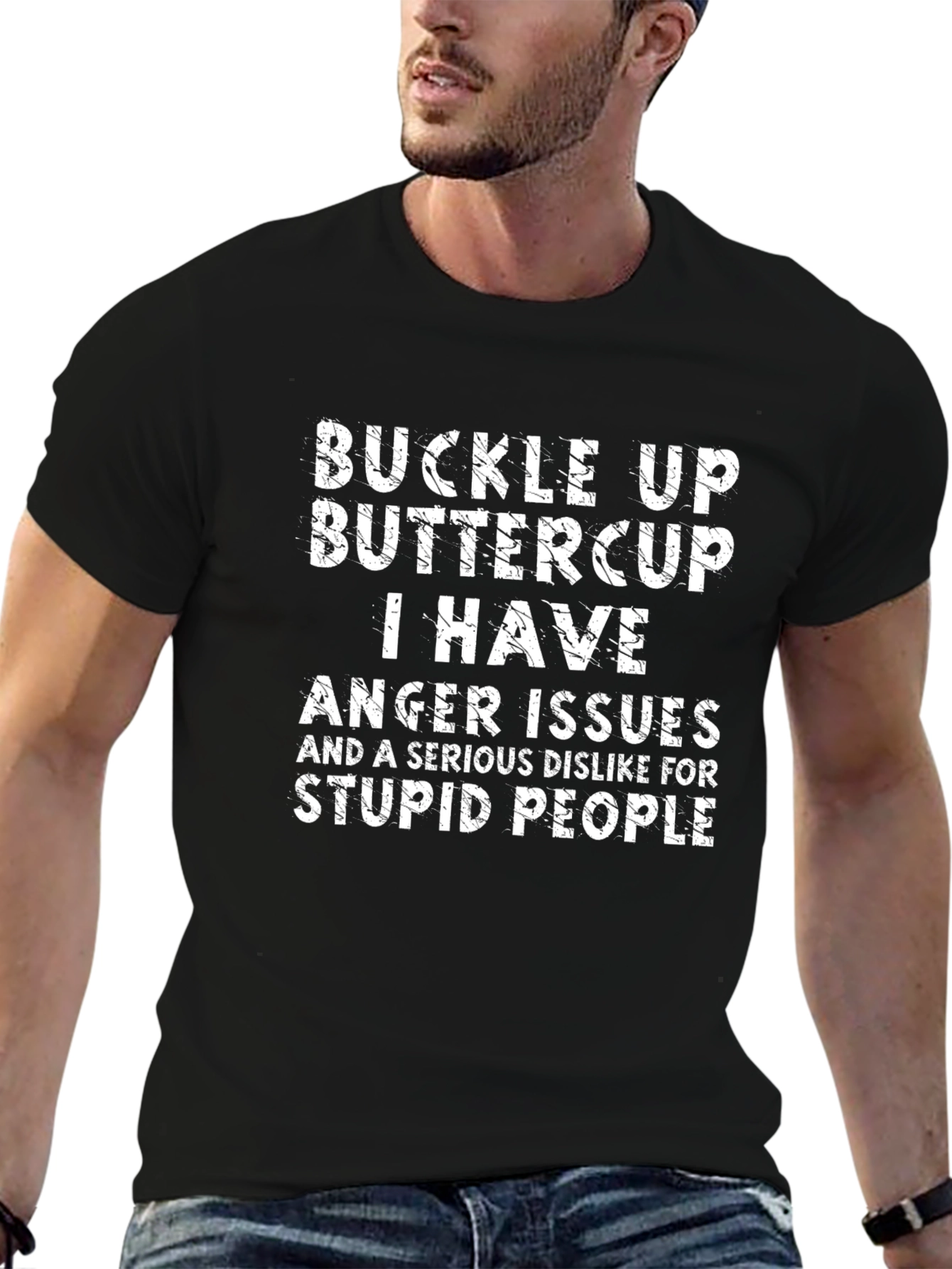 Buckle Up Buttercup Graphic Tee - Anger Issues T-Shirt