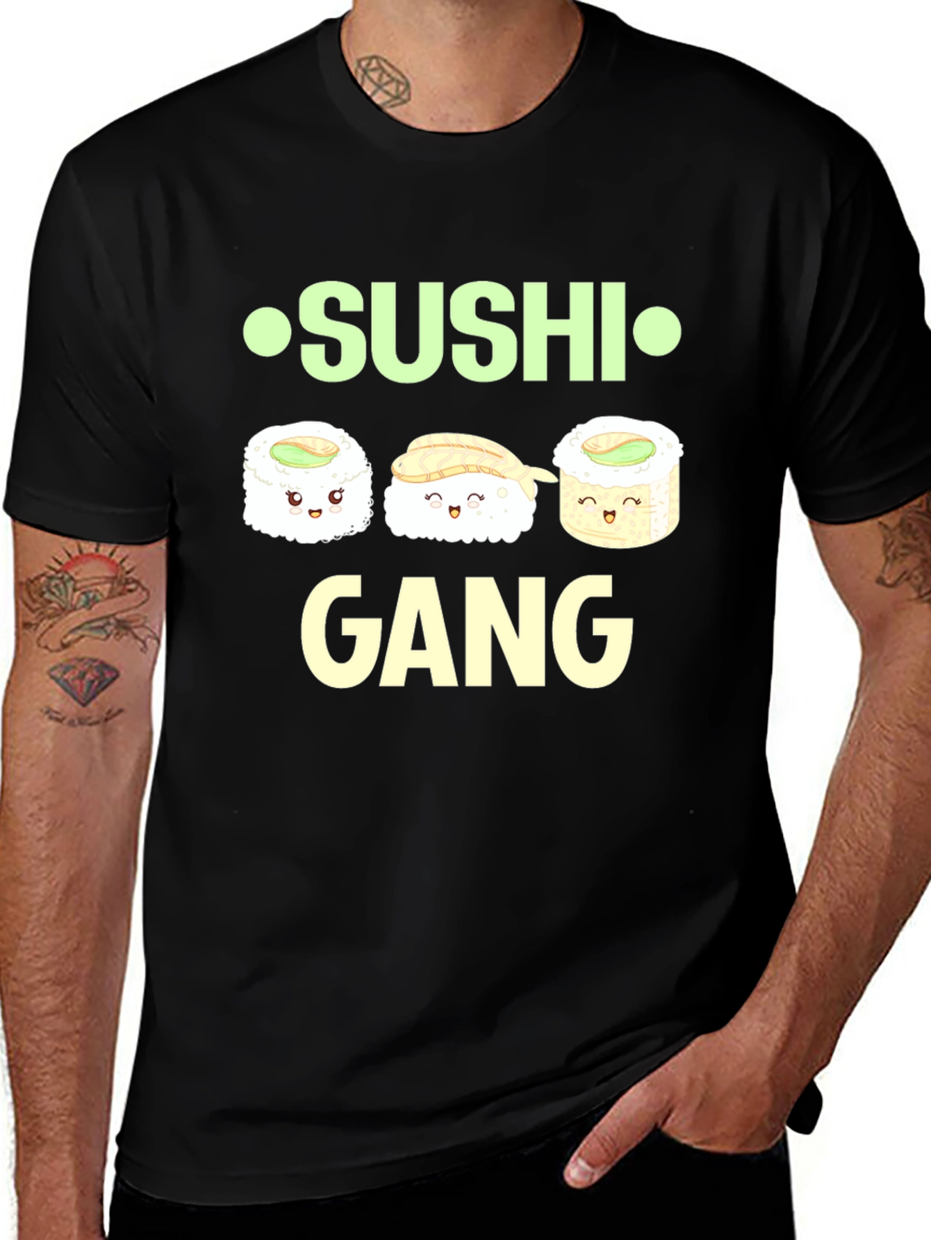 Sushi Gang Graphic Tee - Funny Food Shirt