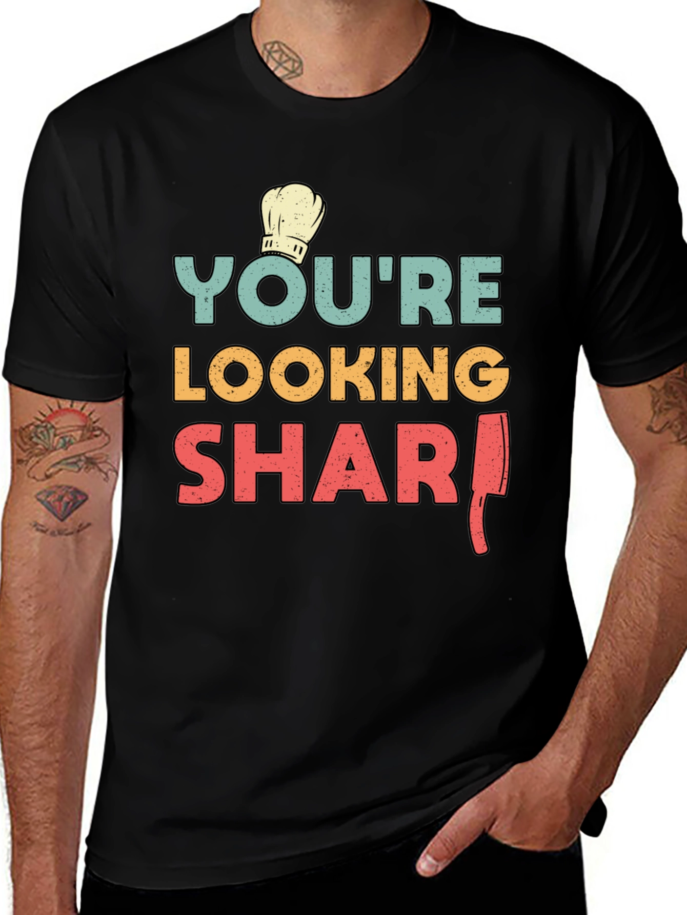 Youre Looking Sharp Chef T-Shirt - Black