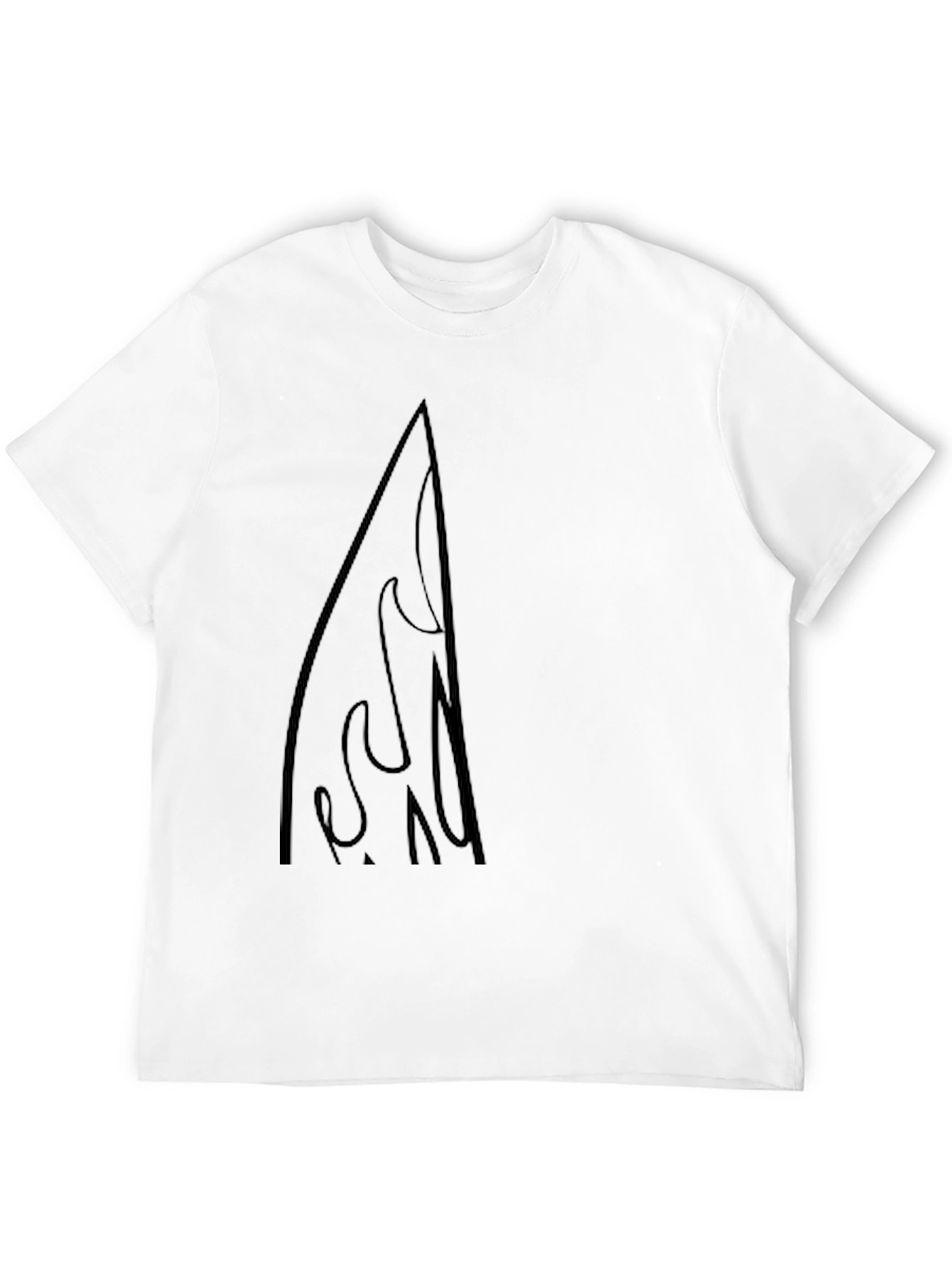 Mens Black Graphic Tee - Surfboard Design