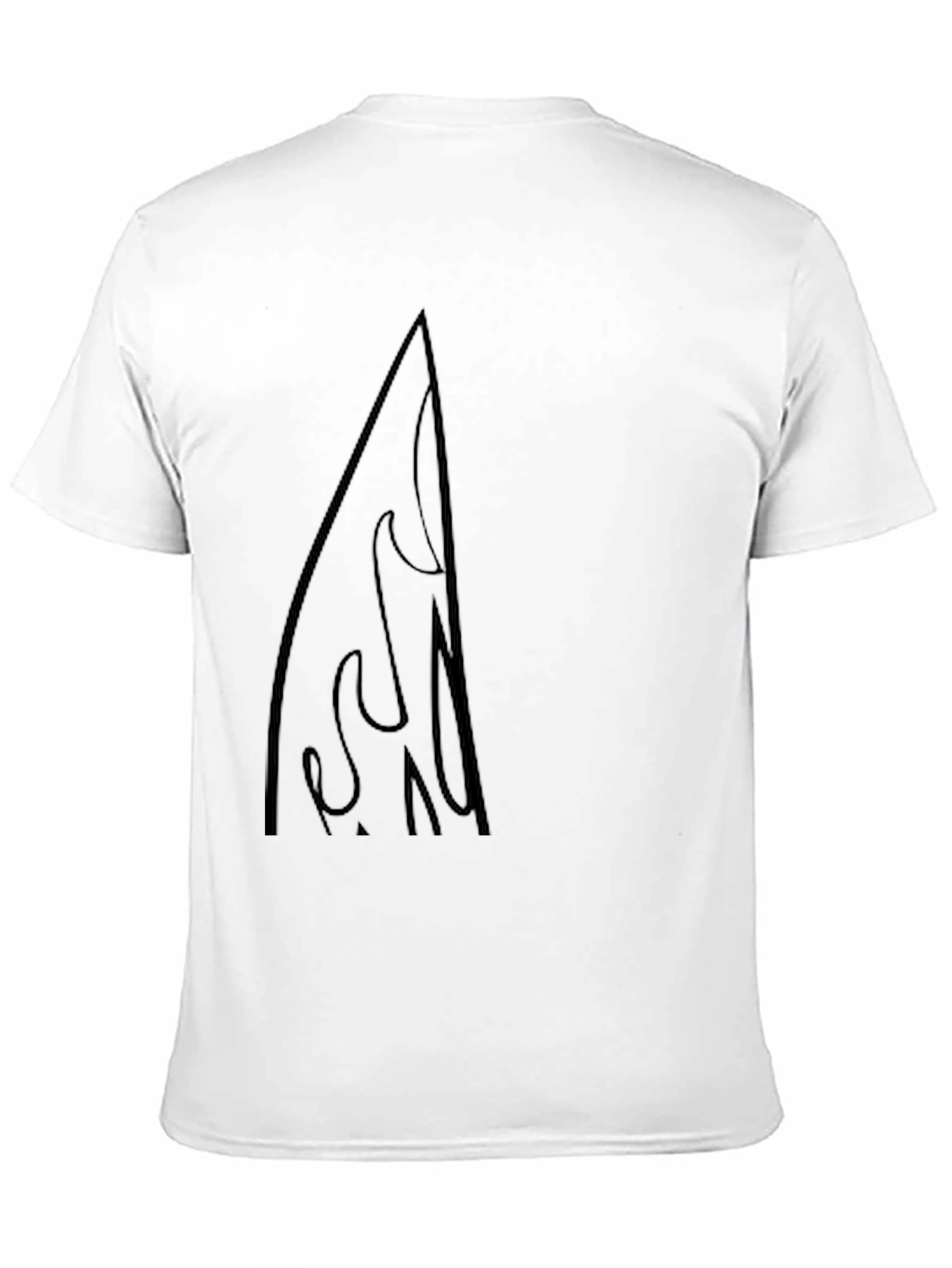 Mens Black Graphic Tee - Surfboard Design