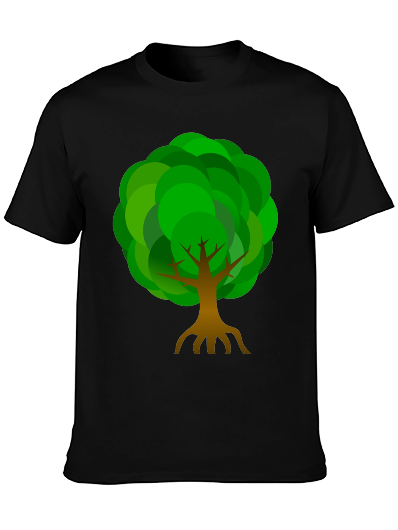 Tree Graphic Print Crew Neck T-Shirt