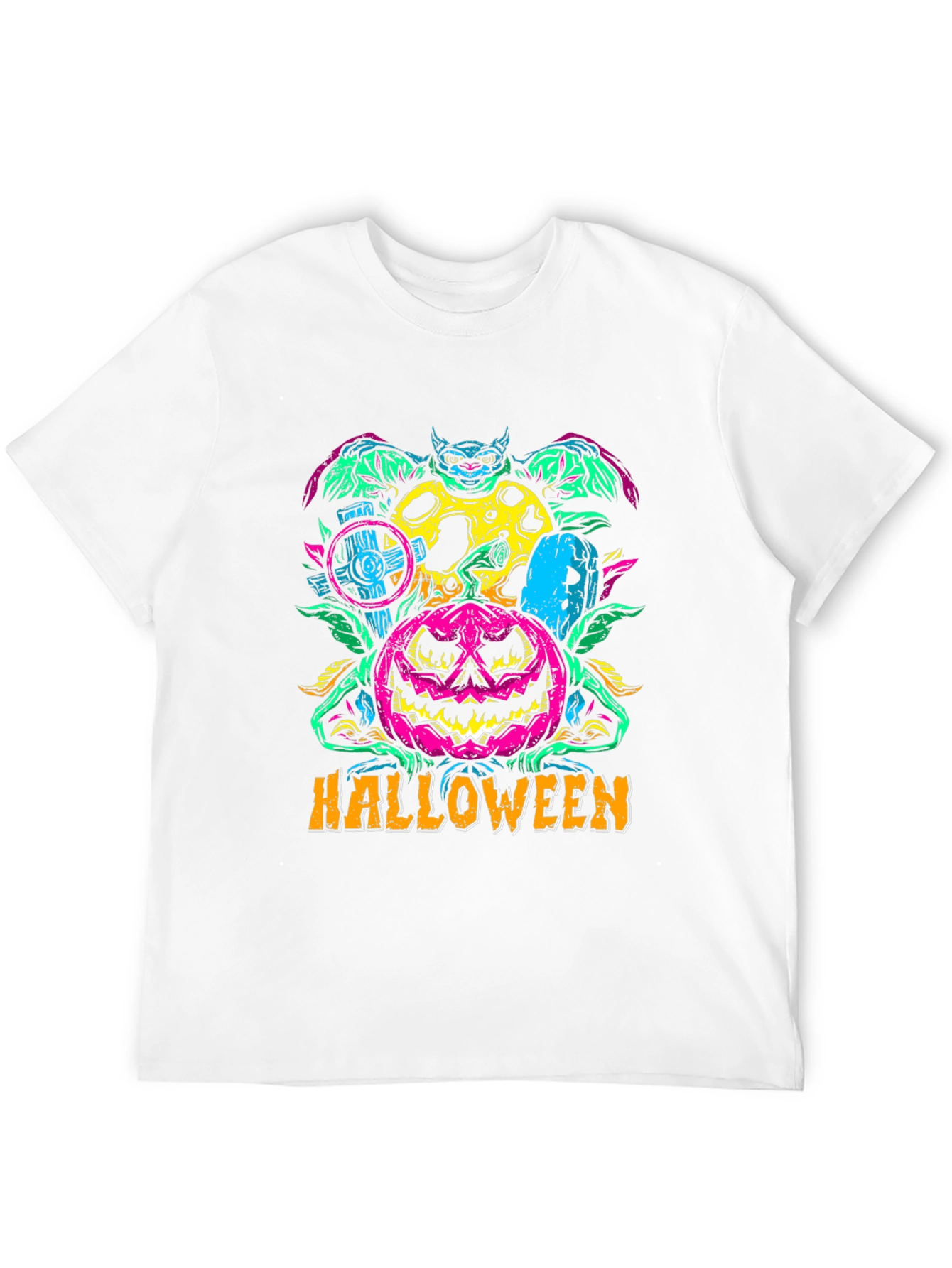 Halloween Graphic Print T-Shirt - Spooky Season Style