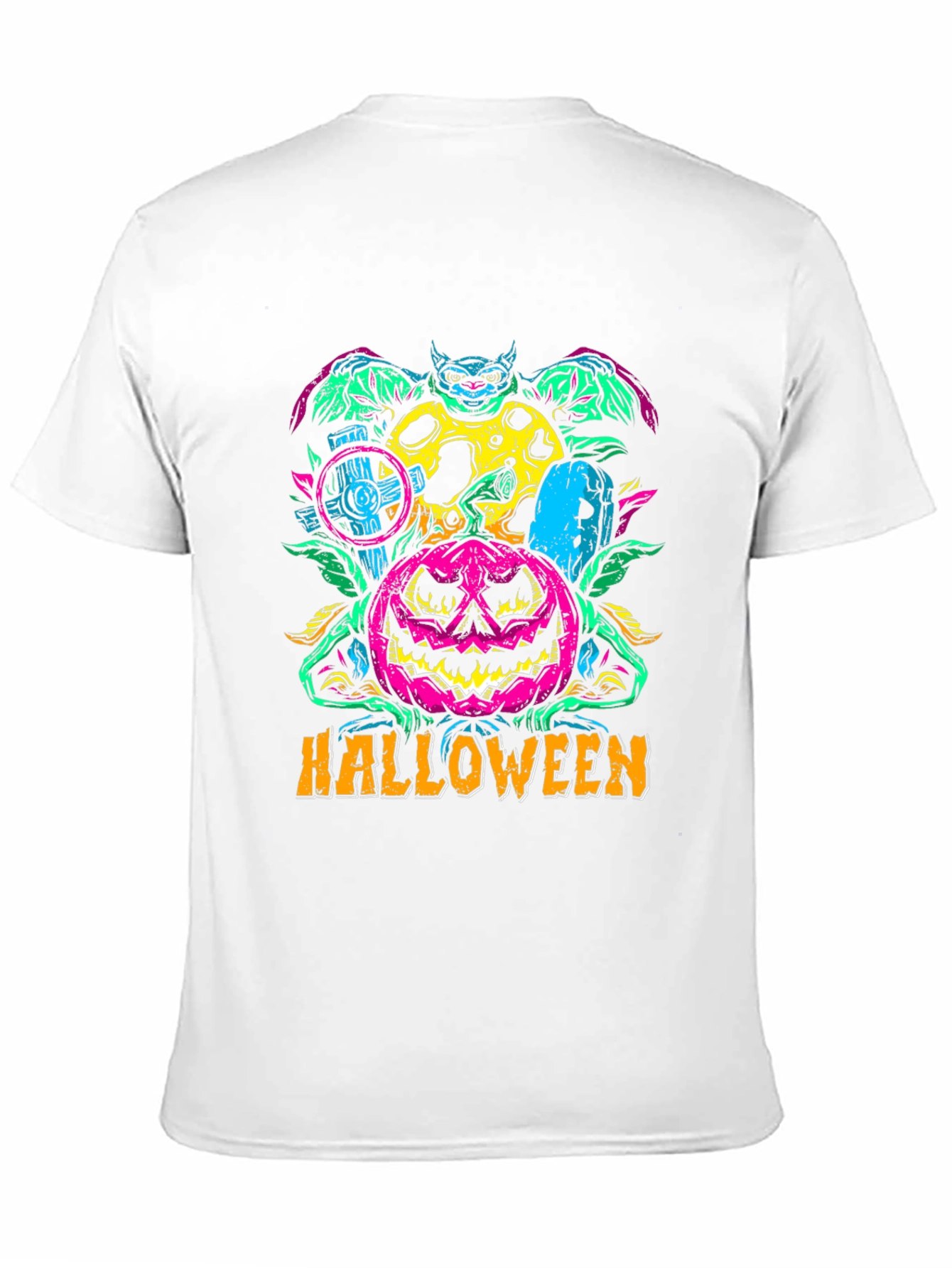 Halloween Graphic Print T-Shirt - Spooky Season Style