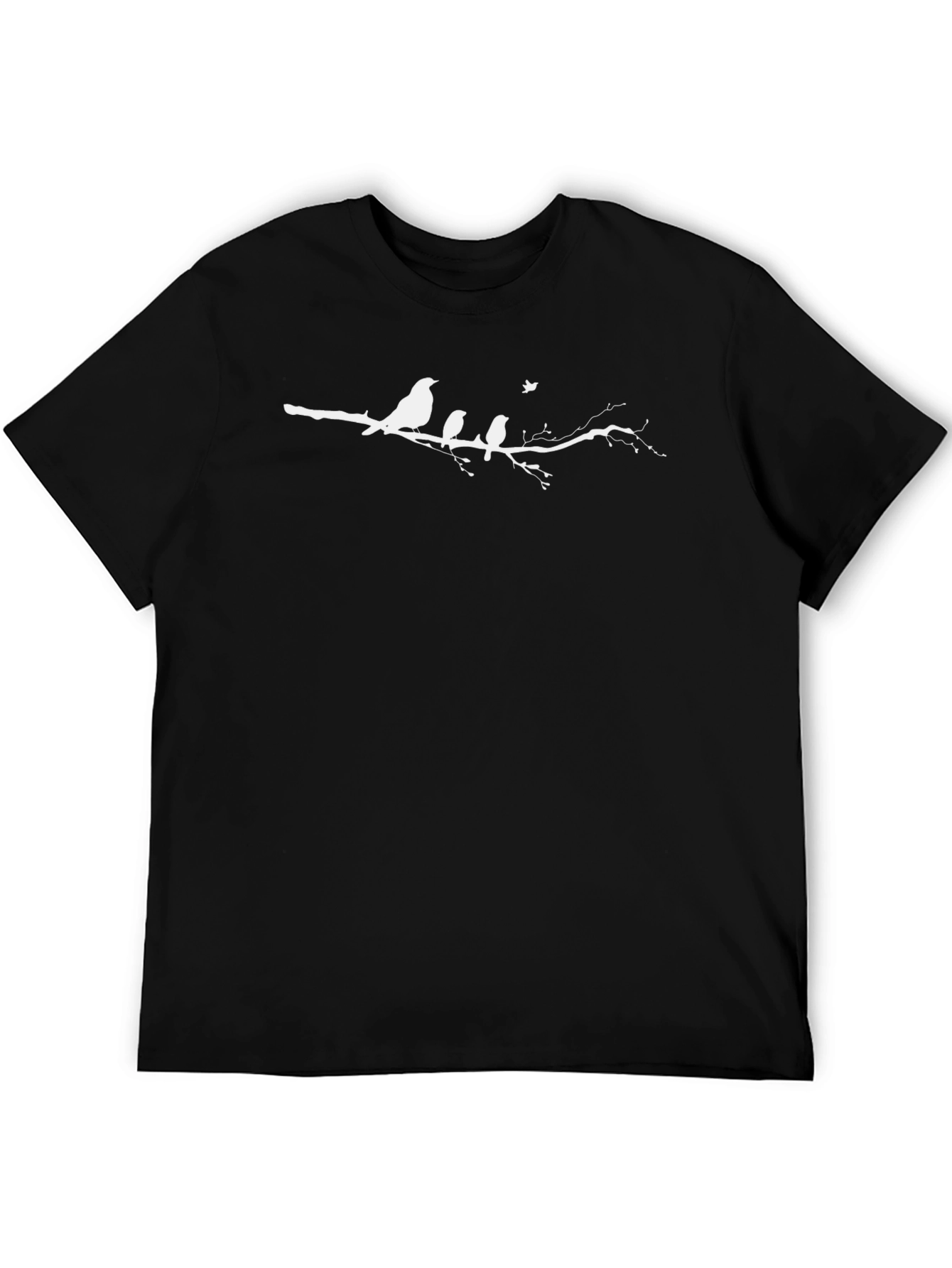 Bird on Branch Graphic Tee - Black