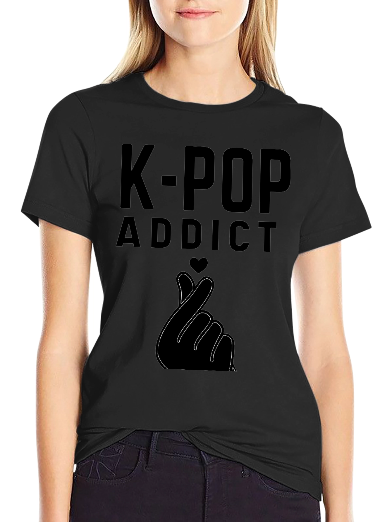 K-Pop Addict Heart Hand T-Shirt