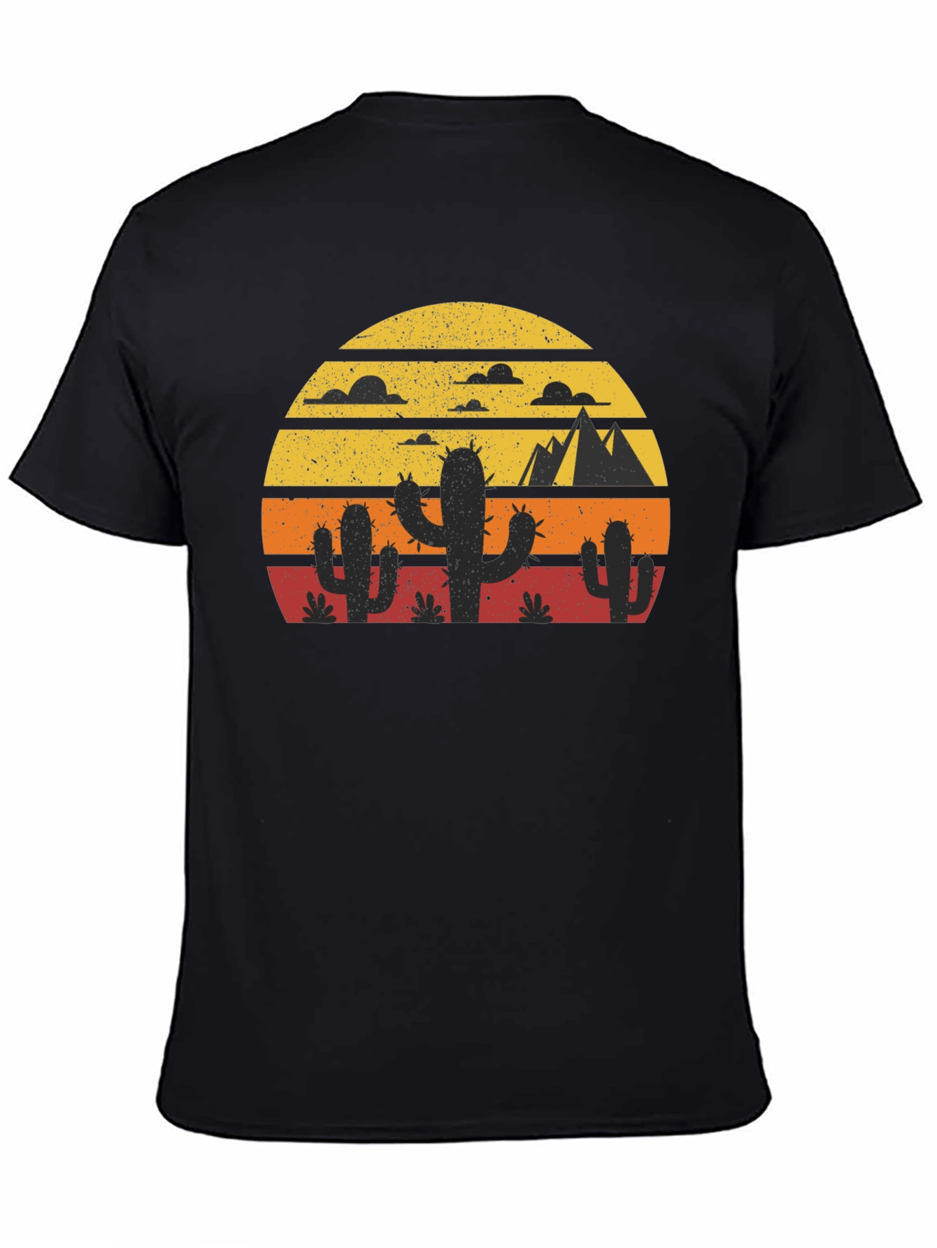 Retro Desert Sunset Cactus T-Shirt