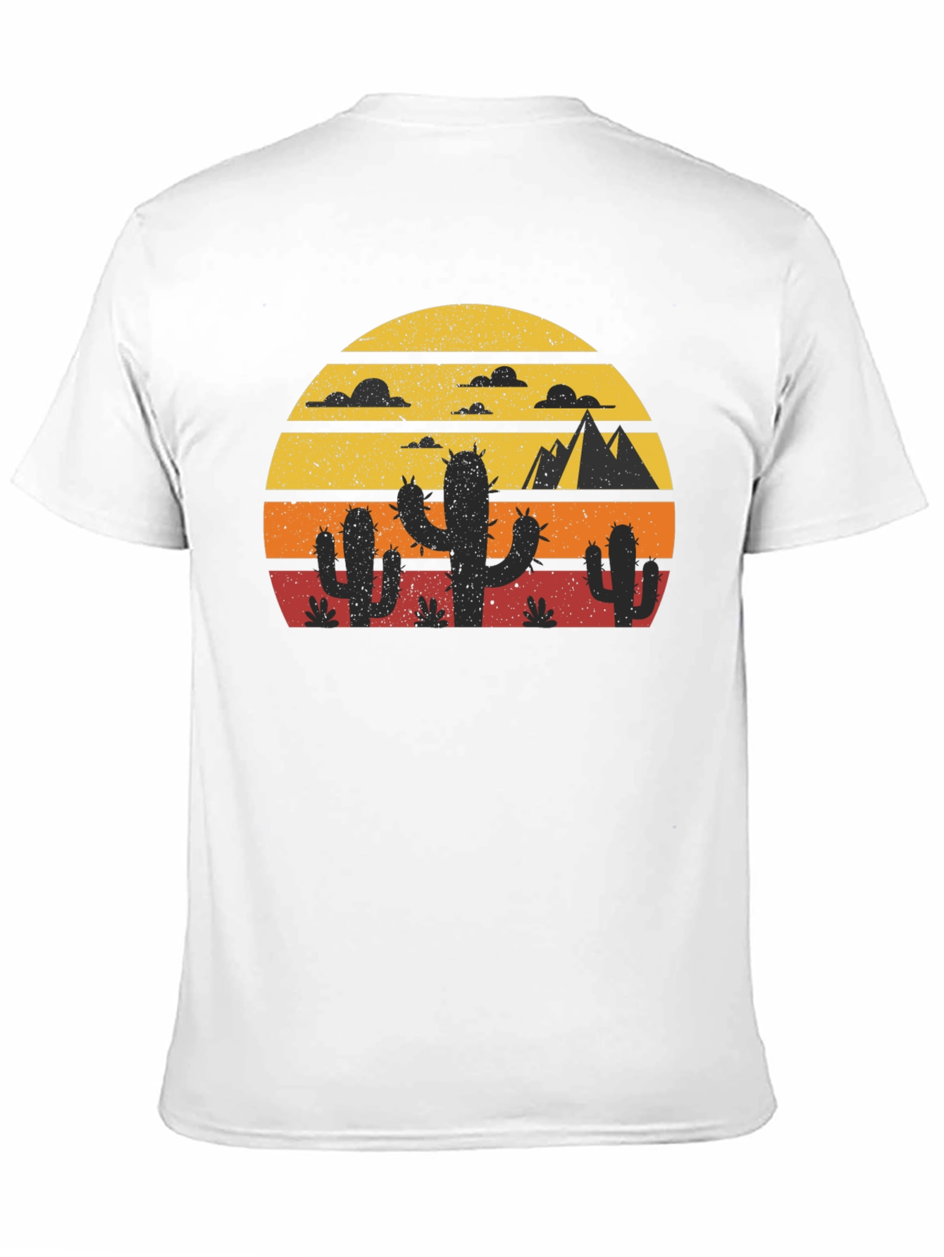 Retro Desert Sunset Cactus T-Shirt