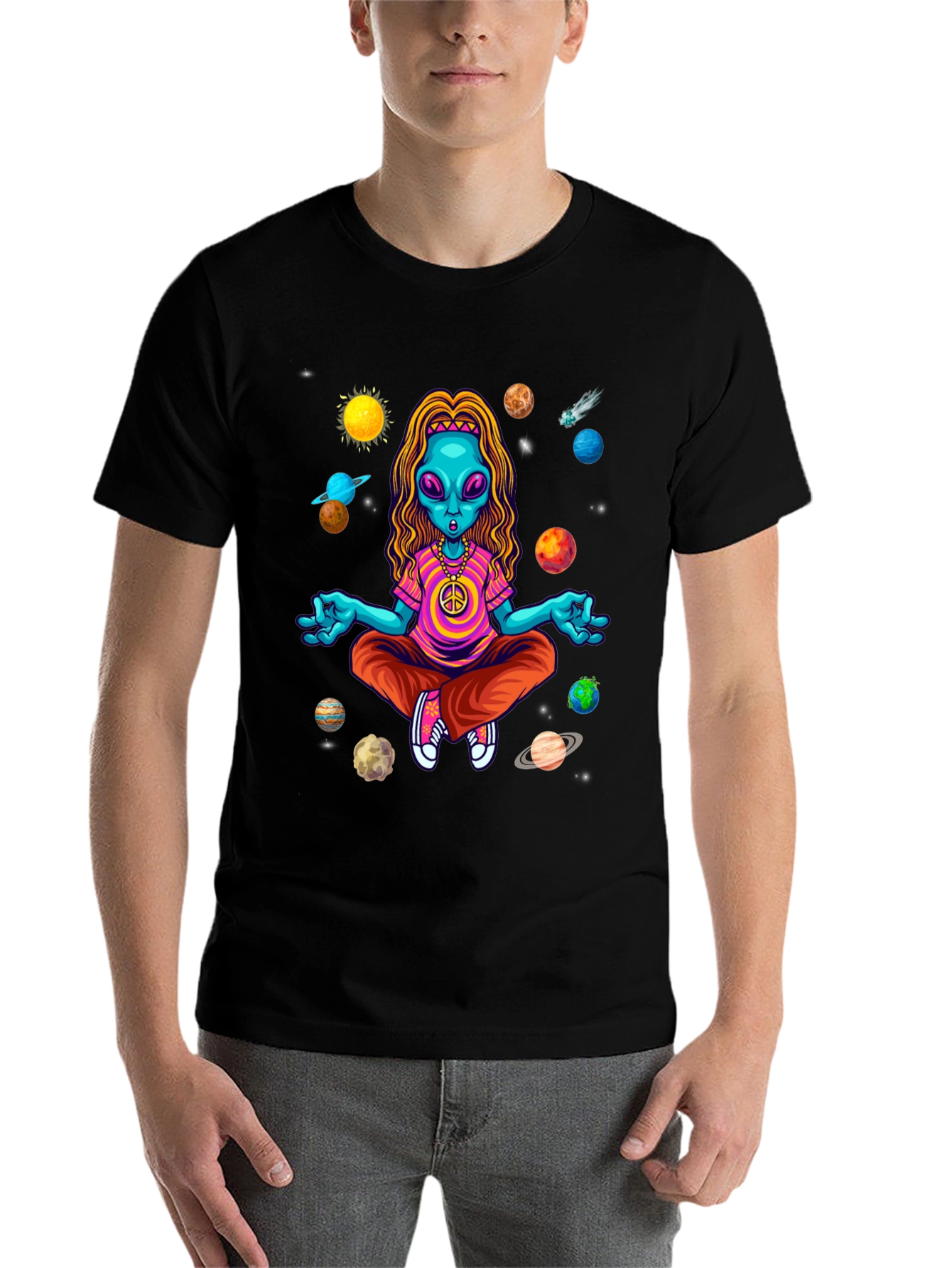 Zen Alien T-Shirt - Galactic Peace